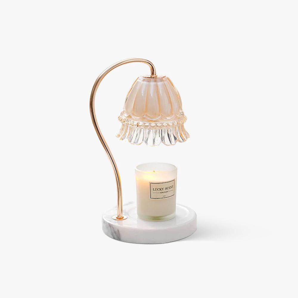 Lily Marble Warmer Table Light, Bedside Table Lamp, Metal, ∅ 6.2″ x H 11.8″