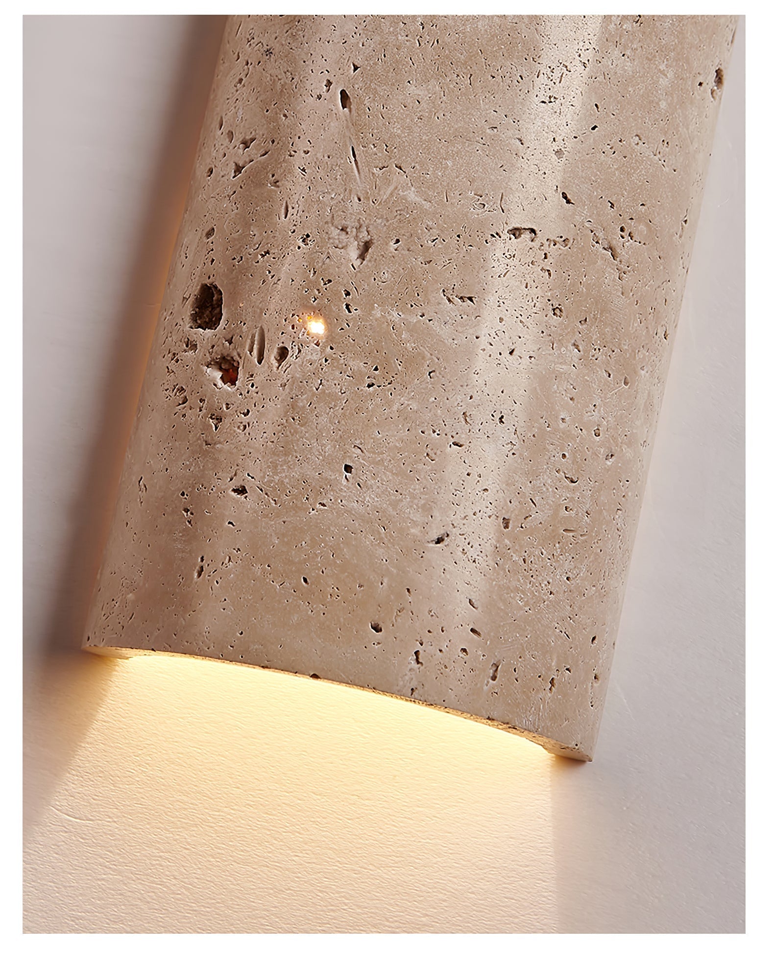 Lina Travertine Wall Light, Hardwired Wall Sconce, detail 14