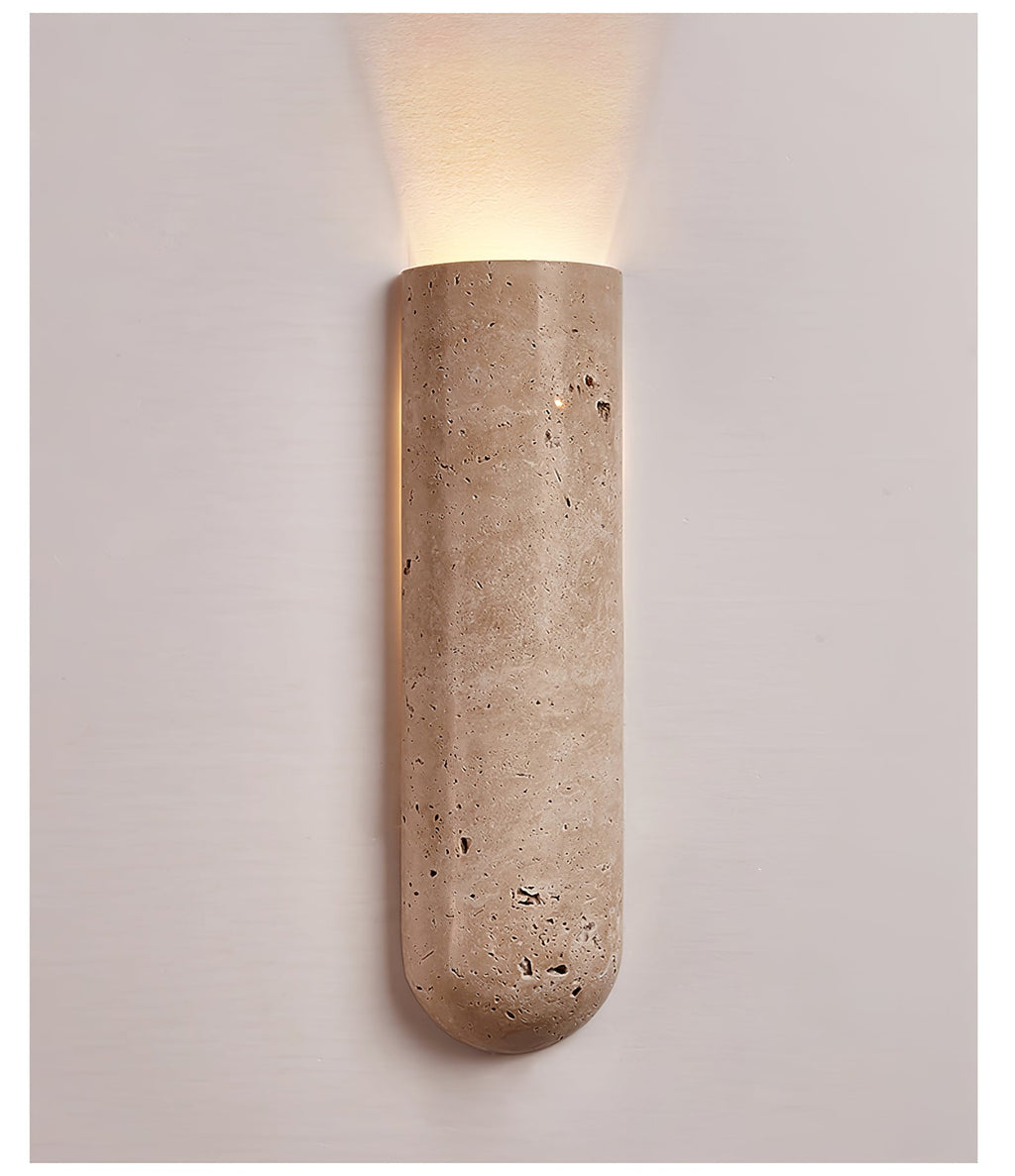 Lina Travertine Wall Light, Hardwired Wall Sconce, detail 11