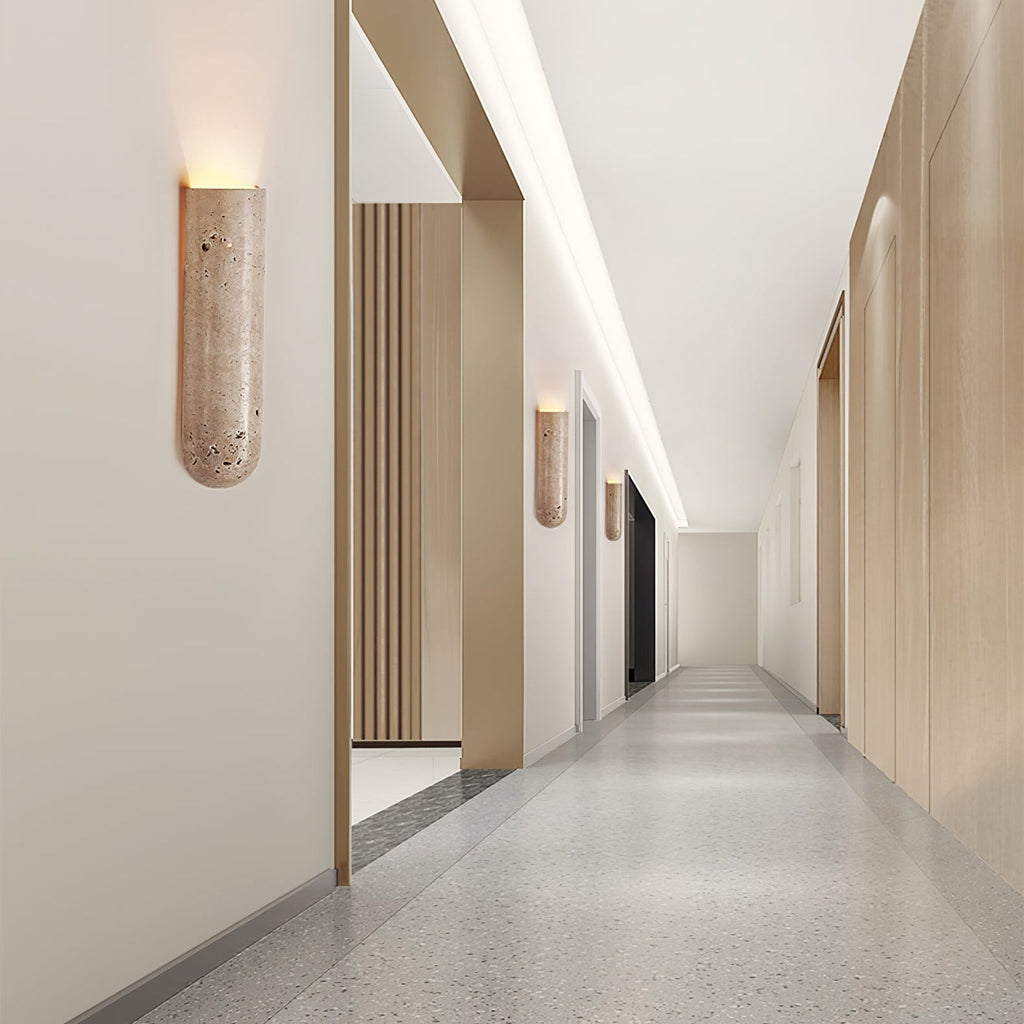 Lina Travertine Wall Light, Hardwired Wall Sconce, detail 8