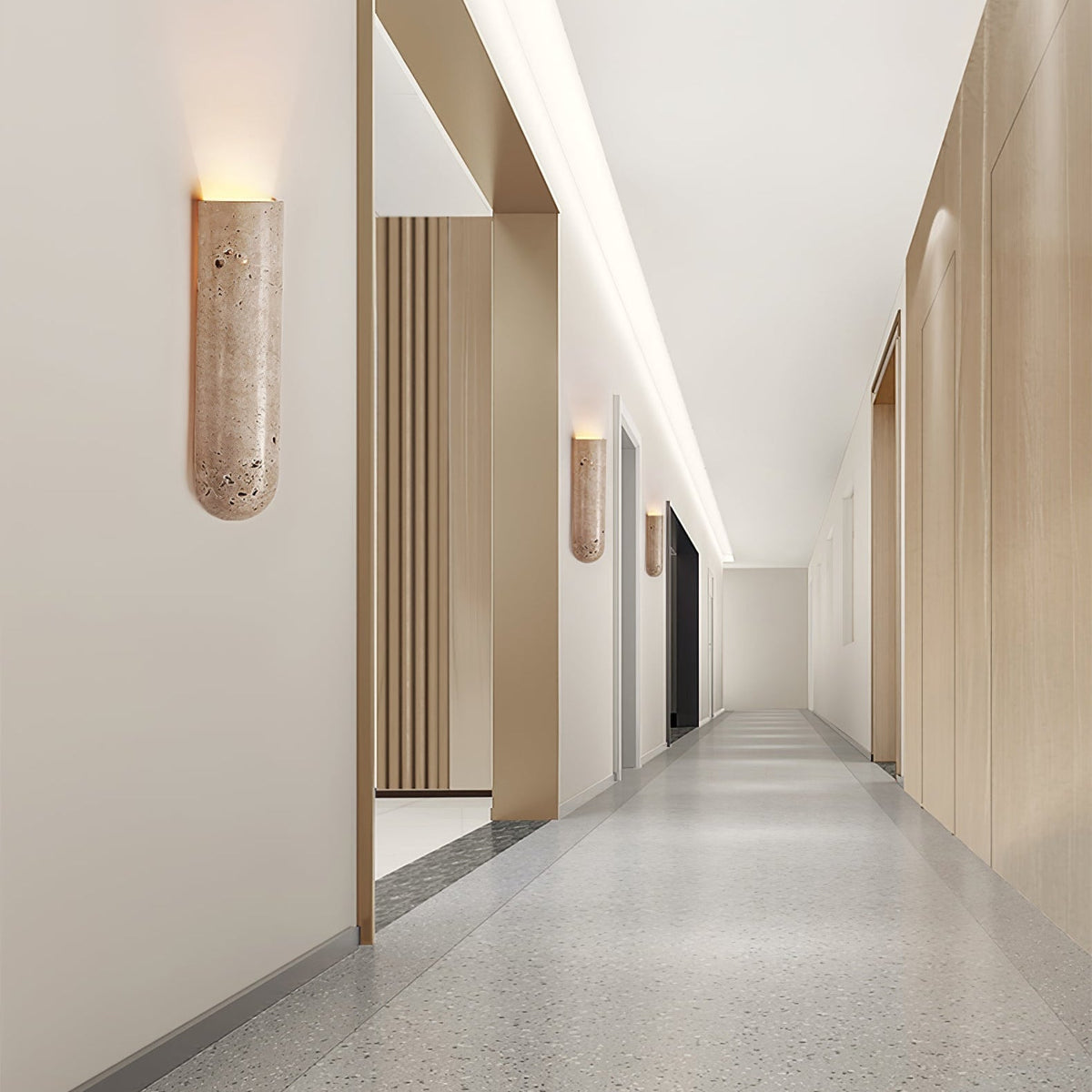 Lina Travertine Wall Light, Hardwired Wall Sconce, detail 8