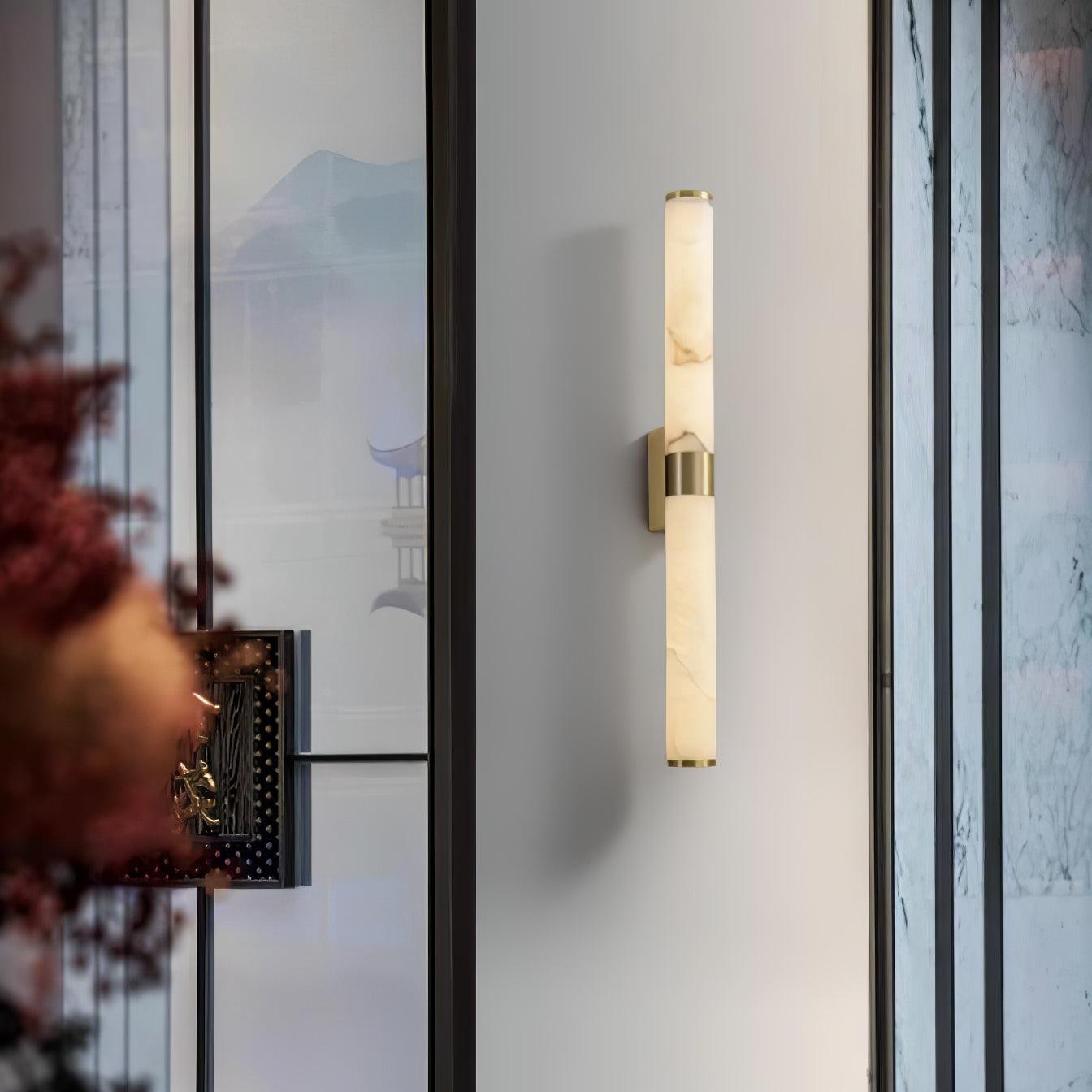 Line Alabaster Wall Light, Hardwired Wall Sconce, detail 3