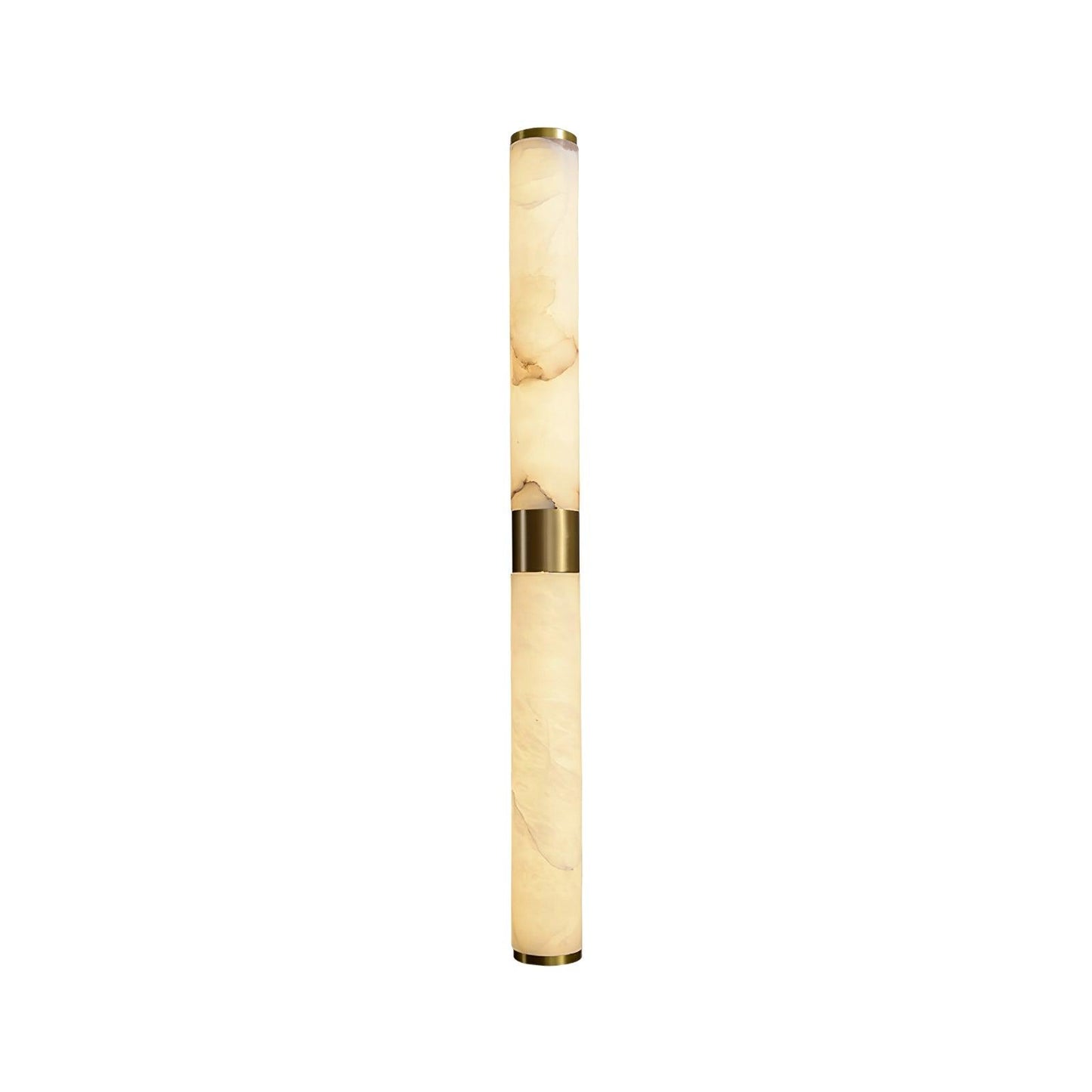 Line Alabaster Wall Light, Hardwired Wall Sconce, Brass, Dia 6cm x H 70cm