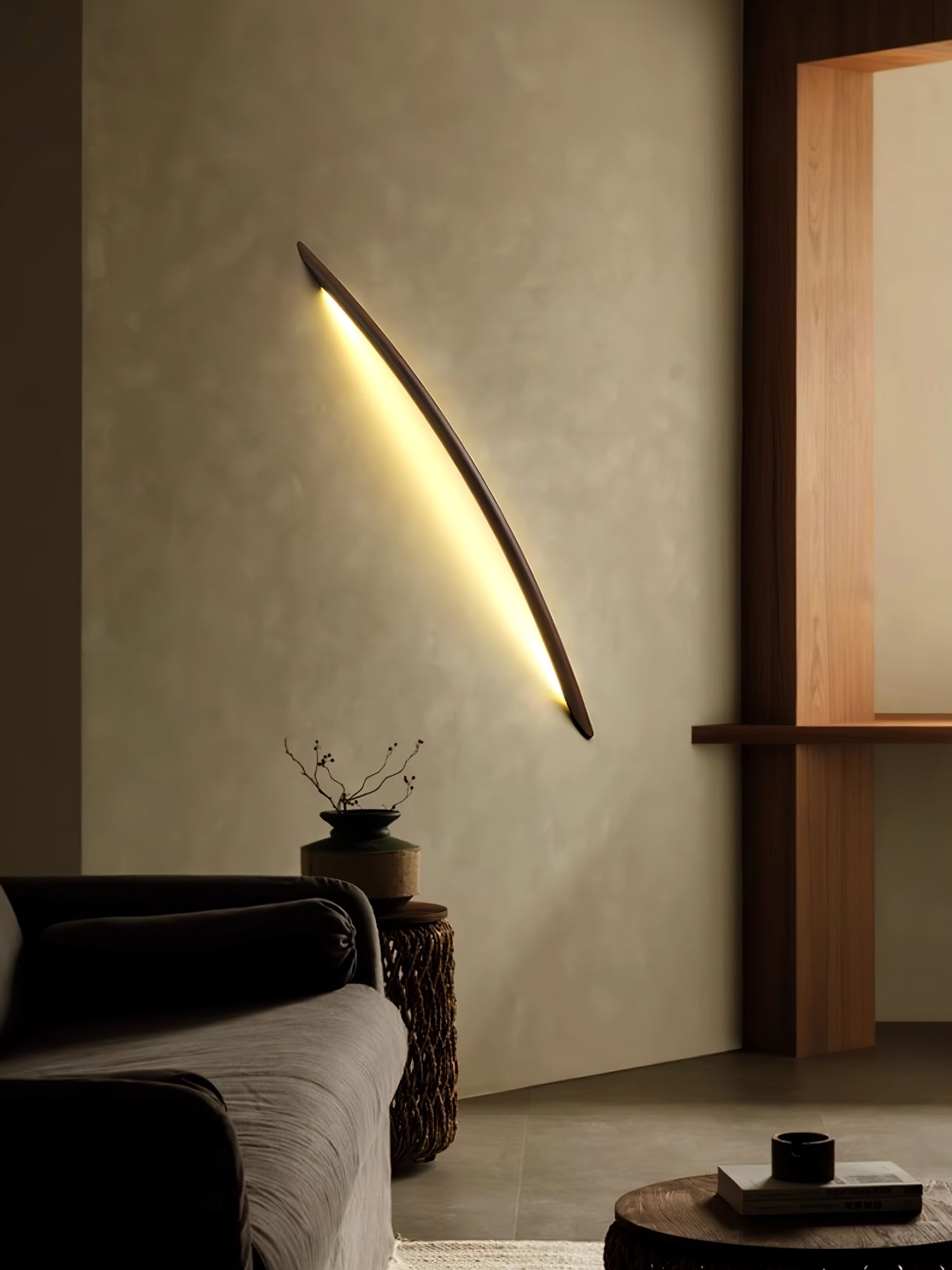 Linea Wood Wall Light, Hardwired Wall Sconce, detail 17
