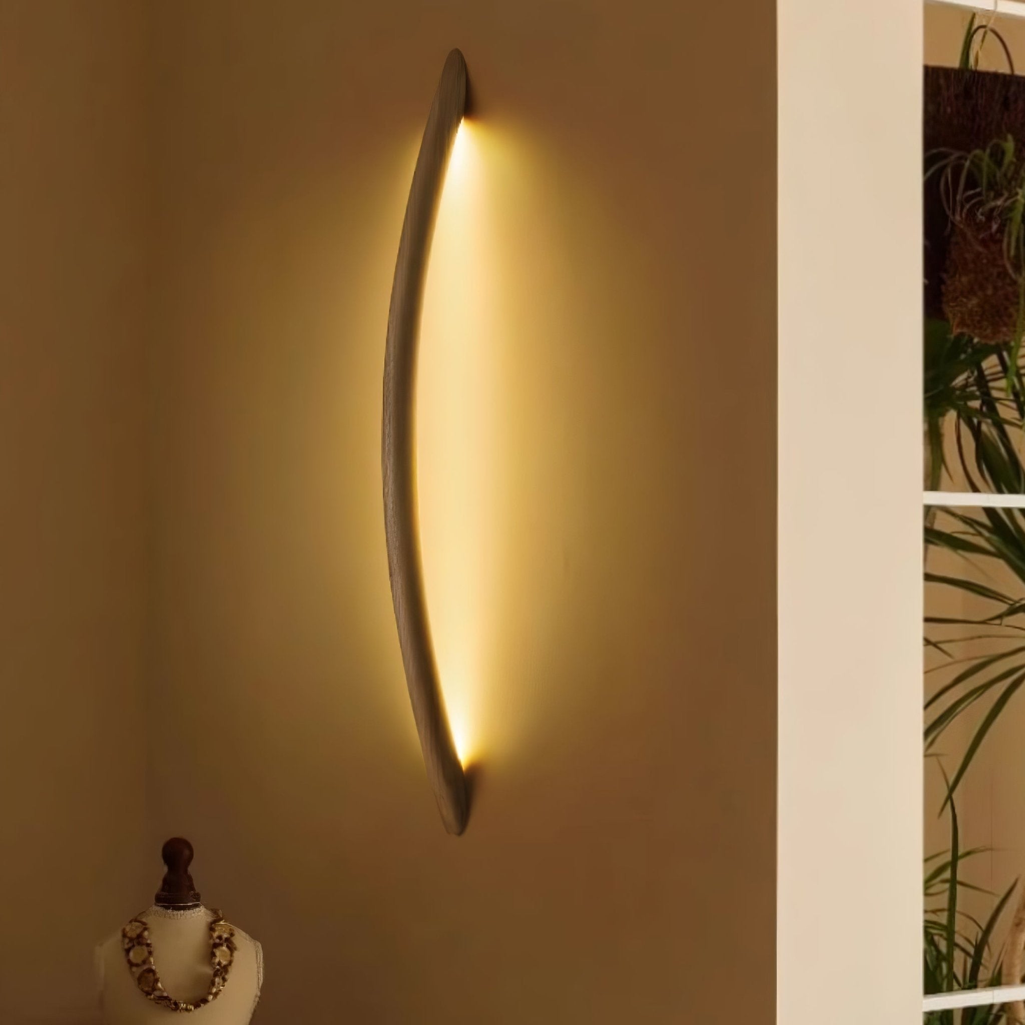 Linea Wood Wall Light, Hardwired Wall Sconce, detail 2