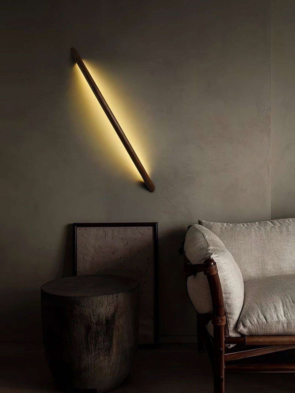 Linea Wood Wall Light, Hardwired Wall Sconce, detail 3