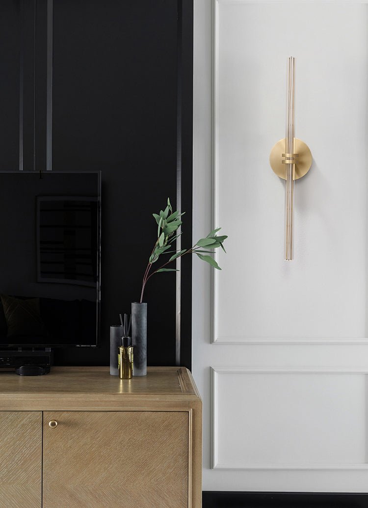 Linear Filament Wall Light, Hardwired Wall Sconce, detail 4