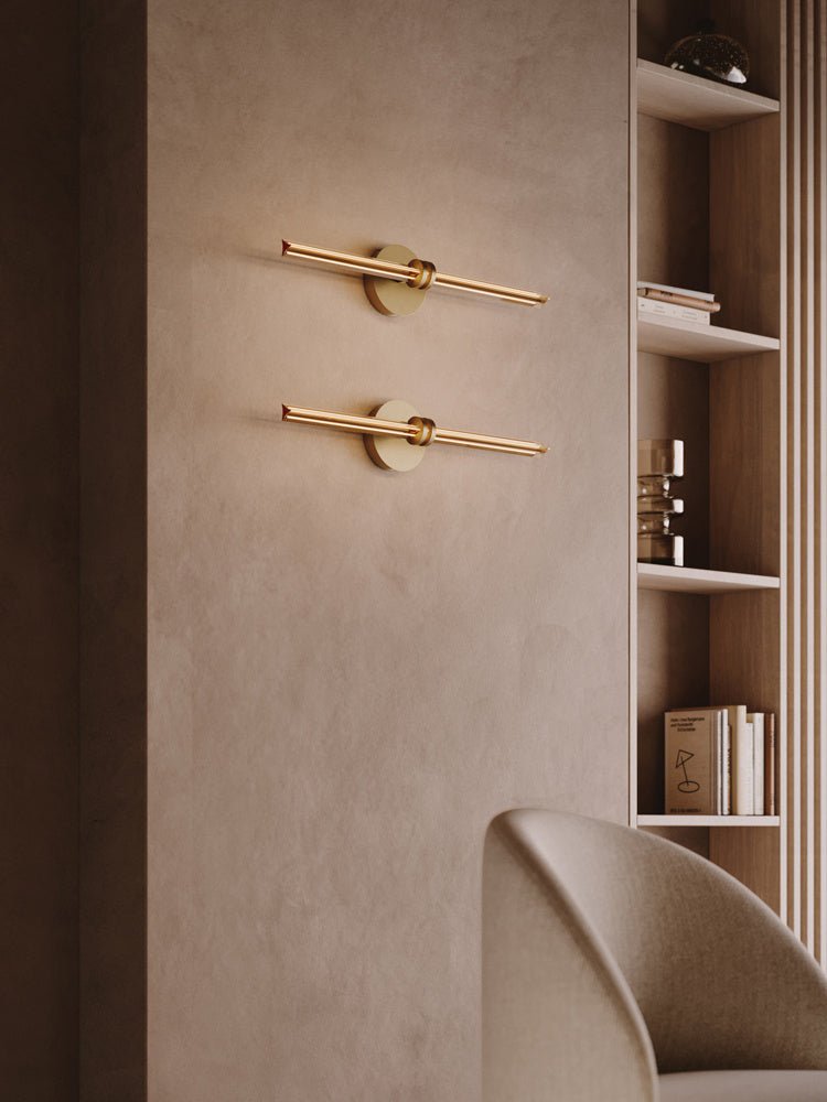 Linear Filament Wall Light, Hardwired Wall Sconce, detail 2
