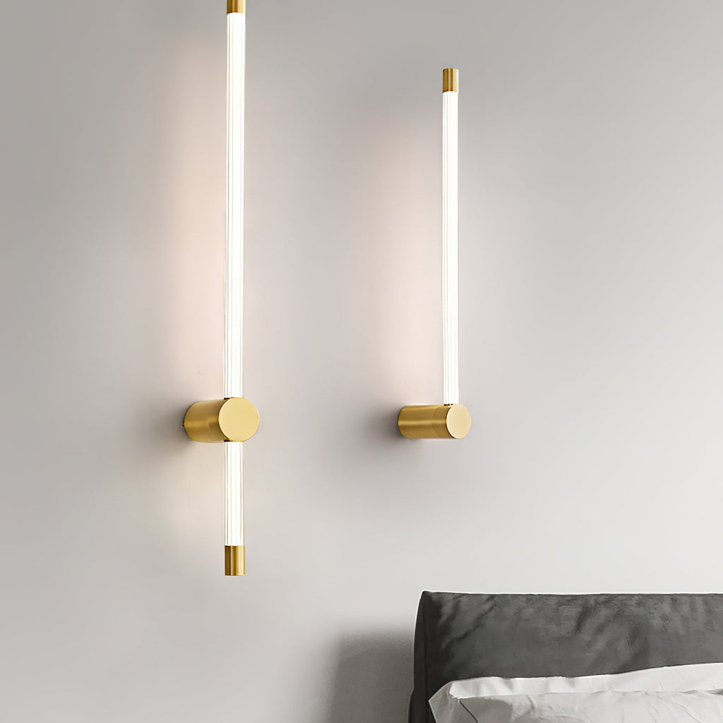 Linear LED Rechargeable Wall Light - ∅ 2.7″ x H 25.6″ Metal, Bedroom Wall Sconce, detail 2