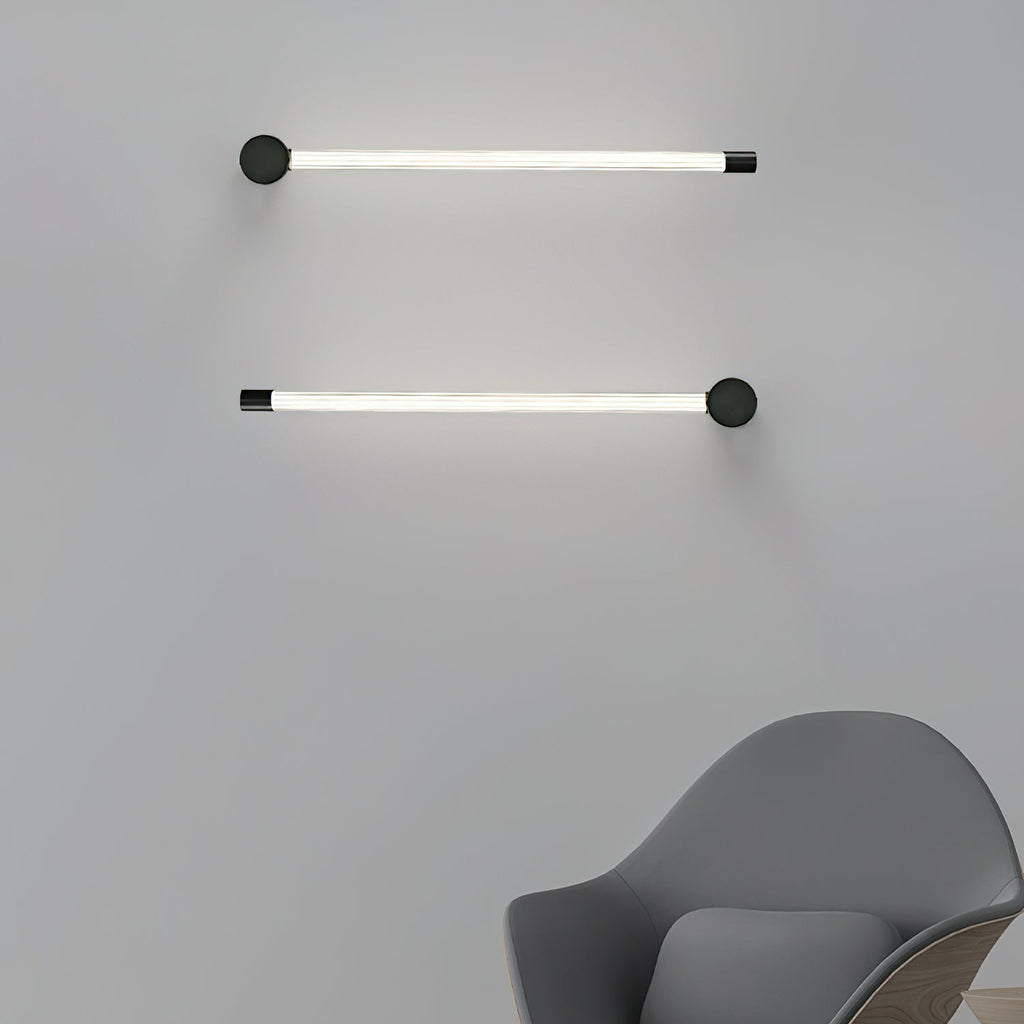 Linear LED Rechargeable Wall Light - ∅ 2.7″ x H 25.6″ Metal, Bedroom Wall Sconce, detail 8
