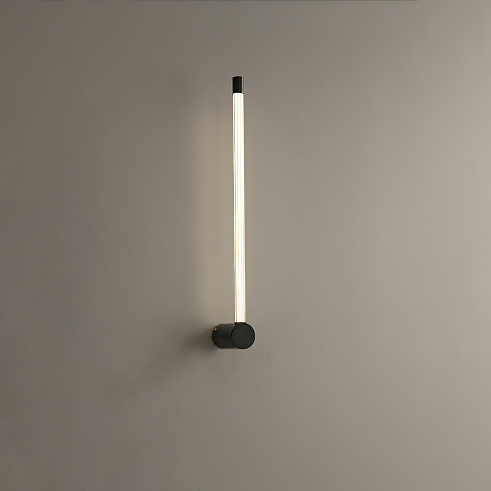 Linear LED Wall Light - Dia 6cm x H 65cm Brass, Hardwired Wall Sconce, detail 14