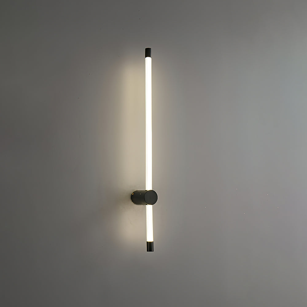 Linear LED Wall Light - Dia 6cm x H 65cm Brass, Hardwired Wall Sconce, detail 16