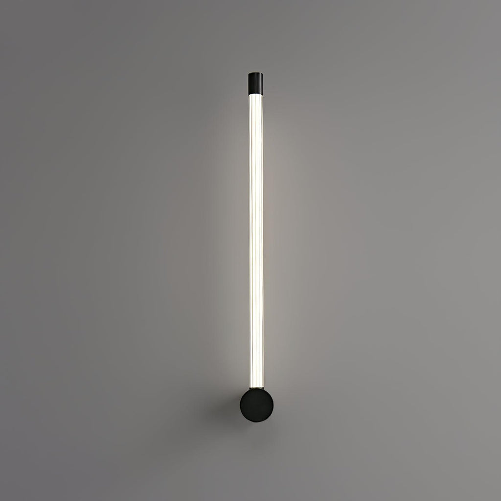 Linear LED Wall Light - Dia 6cm x H 65cm Brass, Hardwired Wall Sconce, detail 12