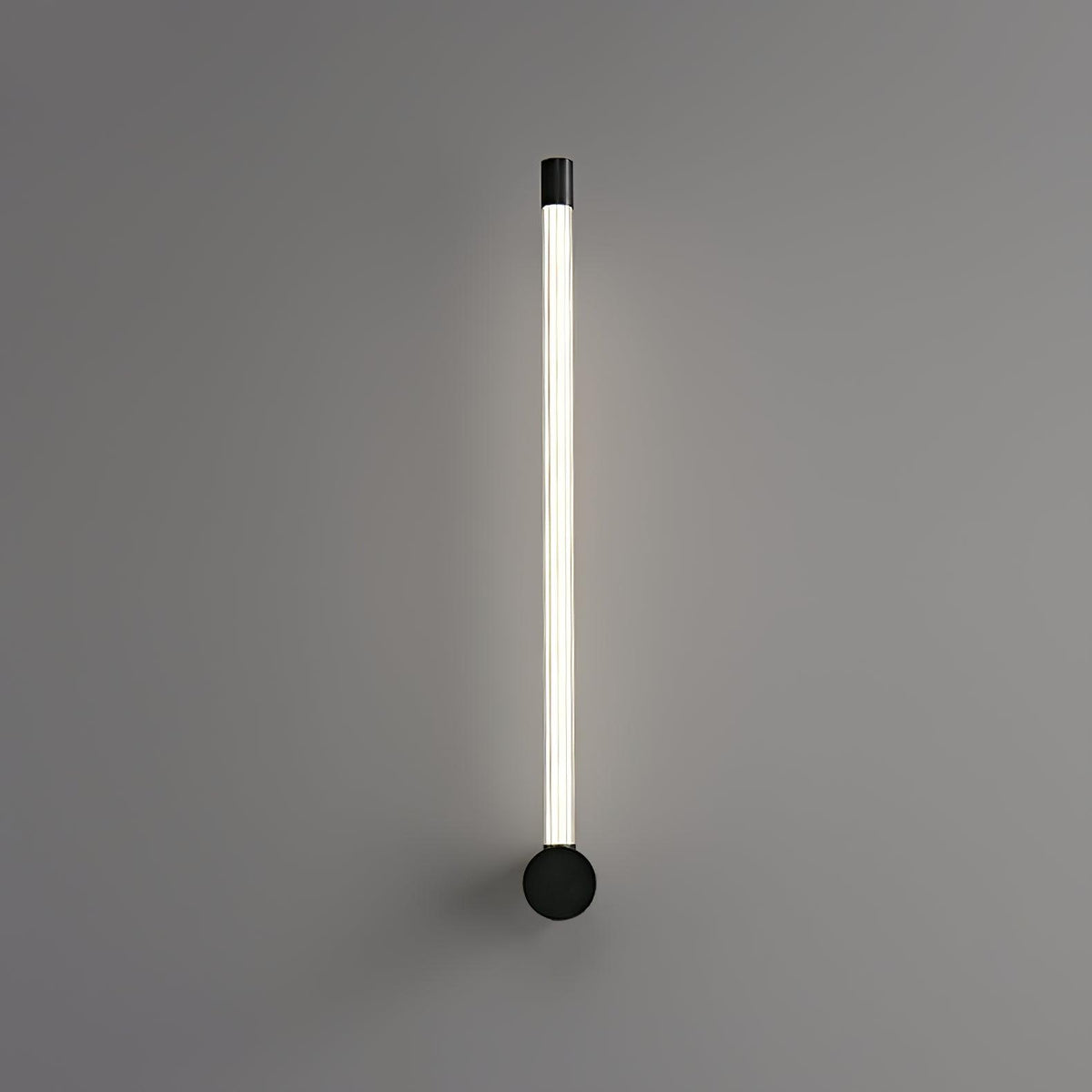 Linear LED Wall Light - Dia 6cm x H 65cm Brass, Hardwired Wall Sconce, detail 12