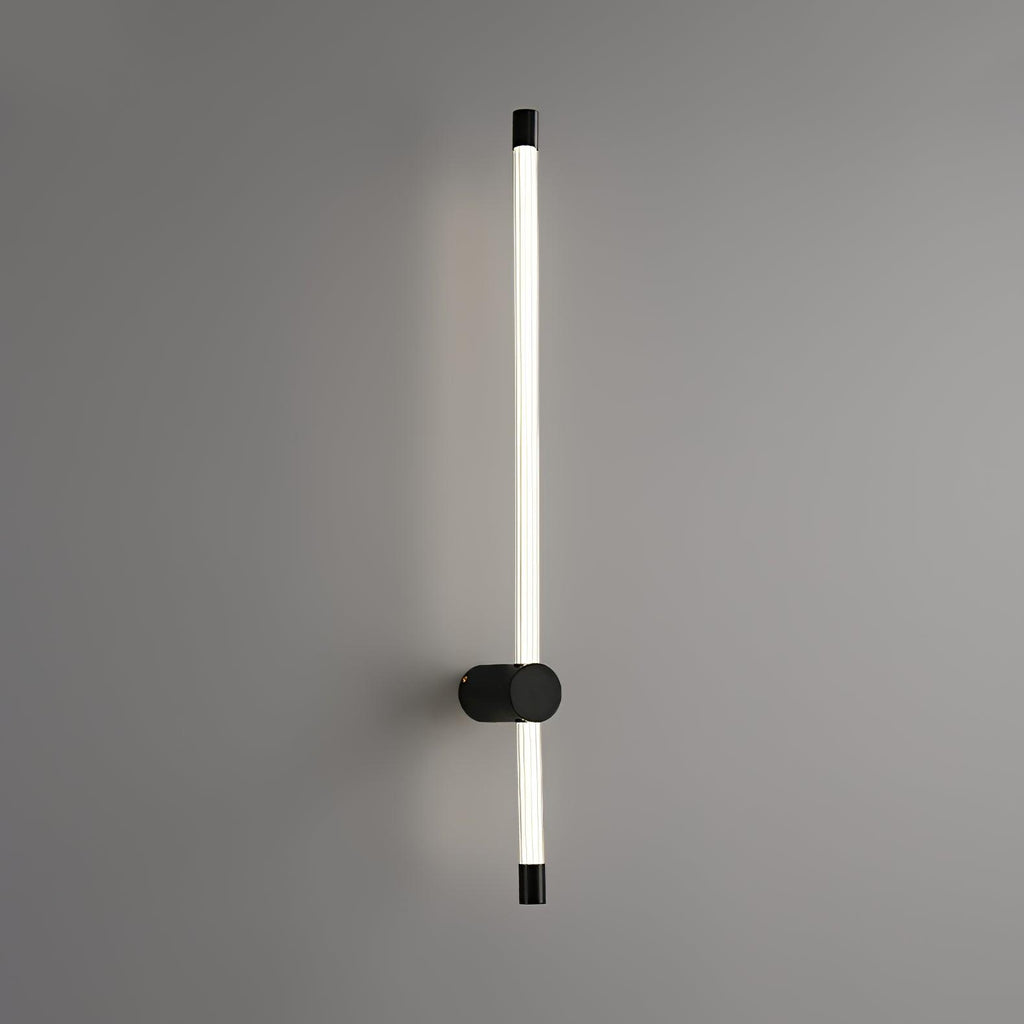 Linear LED Wall Light - Dia 6cm x H 65cm Brass, Hardwired Wall Sconce, detail 13