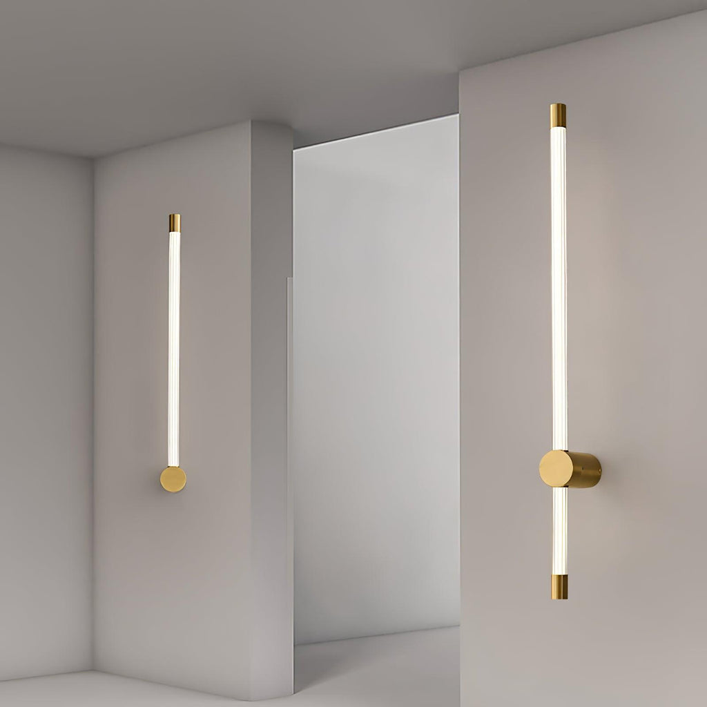 Linear LED Rechargeable Wall Light - ∅ 2.7″ x H 25.6″ Metal, Bedroom Wall Sconce, detail 3