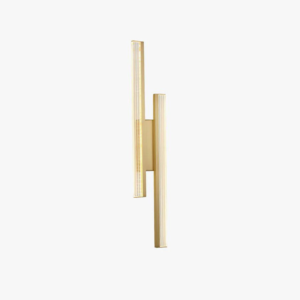 Linear LED Wall Light - W 11cm x H 60cm Brass, Hardwired Wall Sconce, detail 2