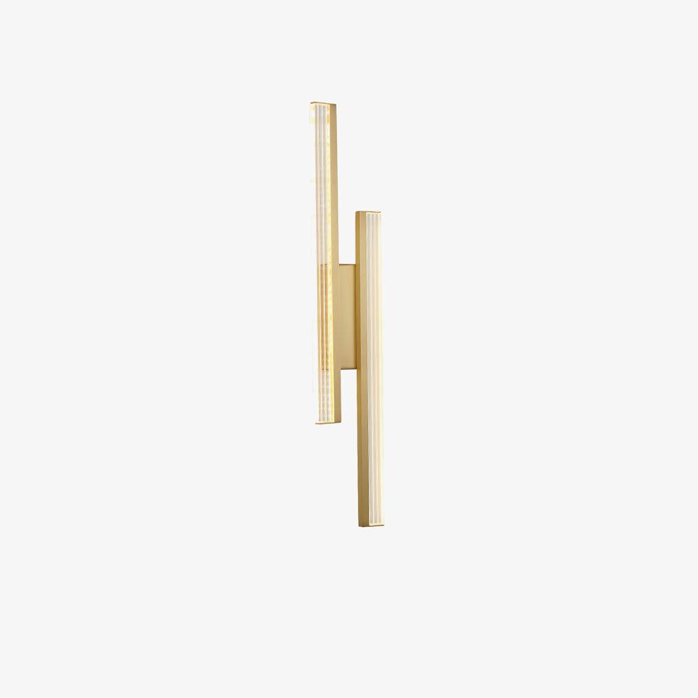 Linear LED Wall Light - W 11cm x H 60cm Brass, Hardwired Wall Sconce