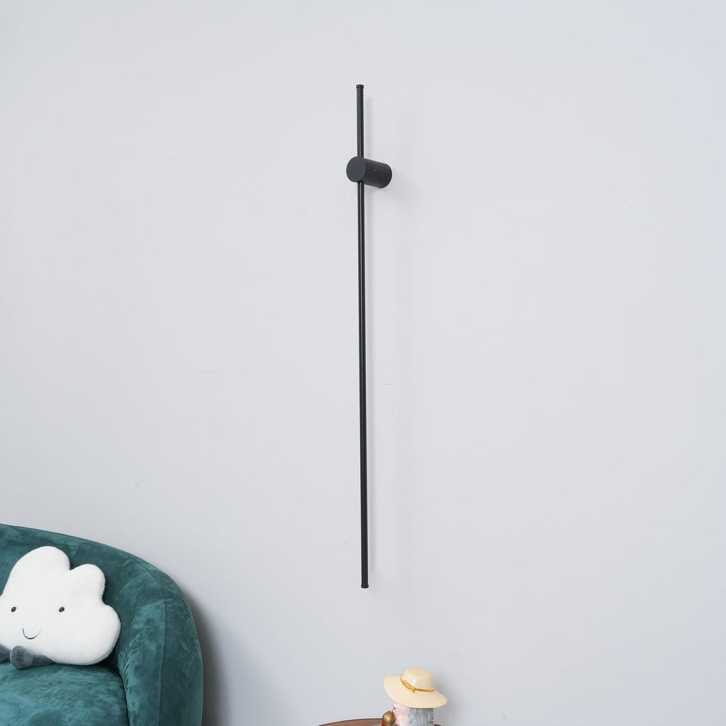 Linear LED Wall Light - Dia 10cm x H 60cm Metal, Hardwired Wall Sconce, detail 7