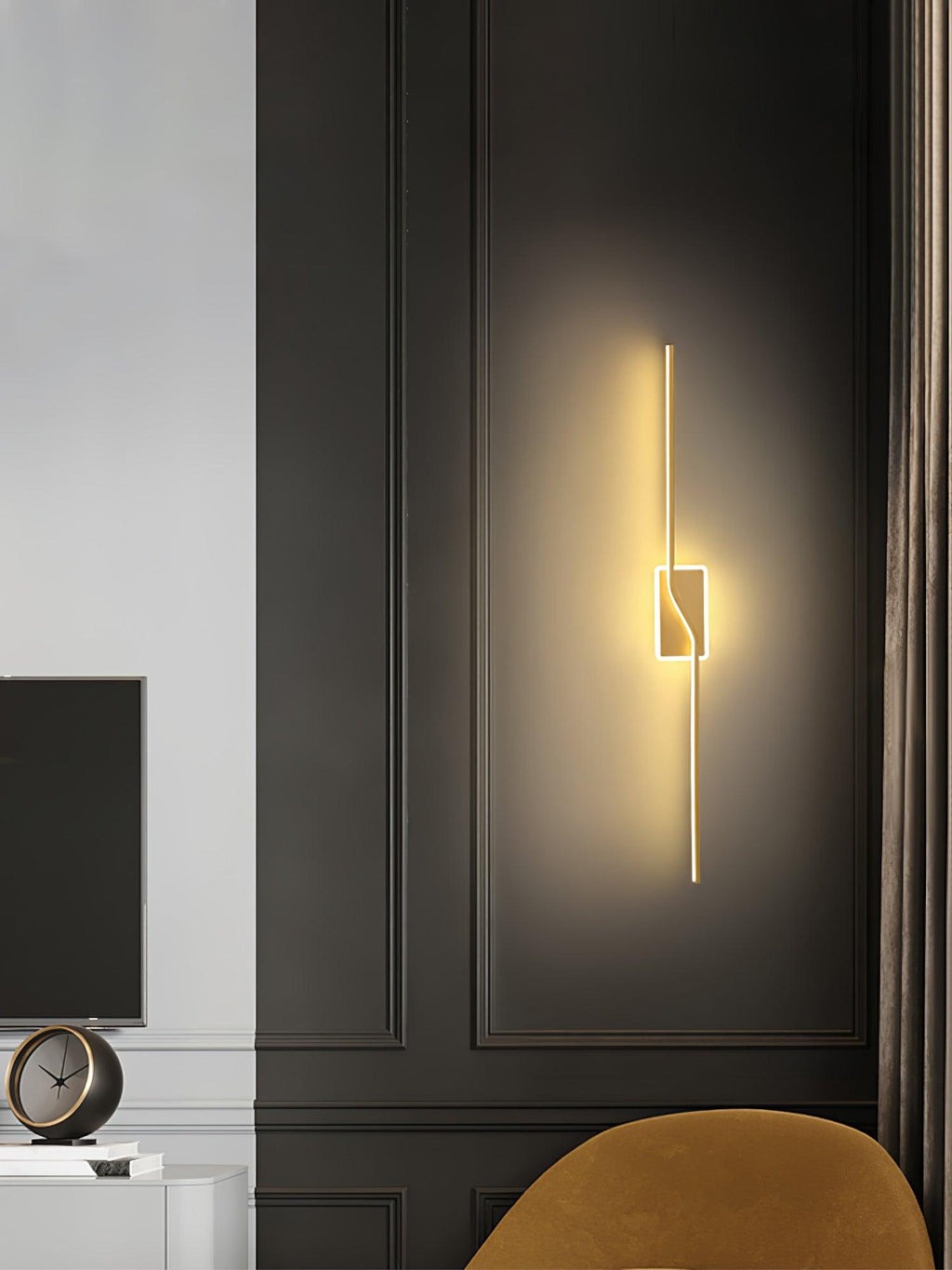 Linear Strip Wall Light, Hardwired Wall Sconce, detail 4