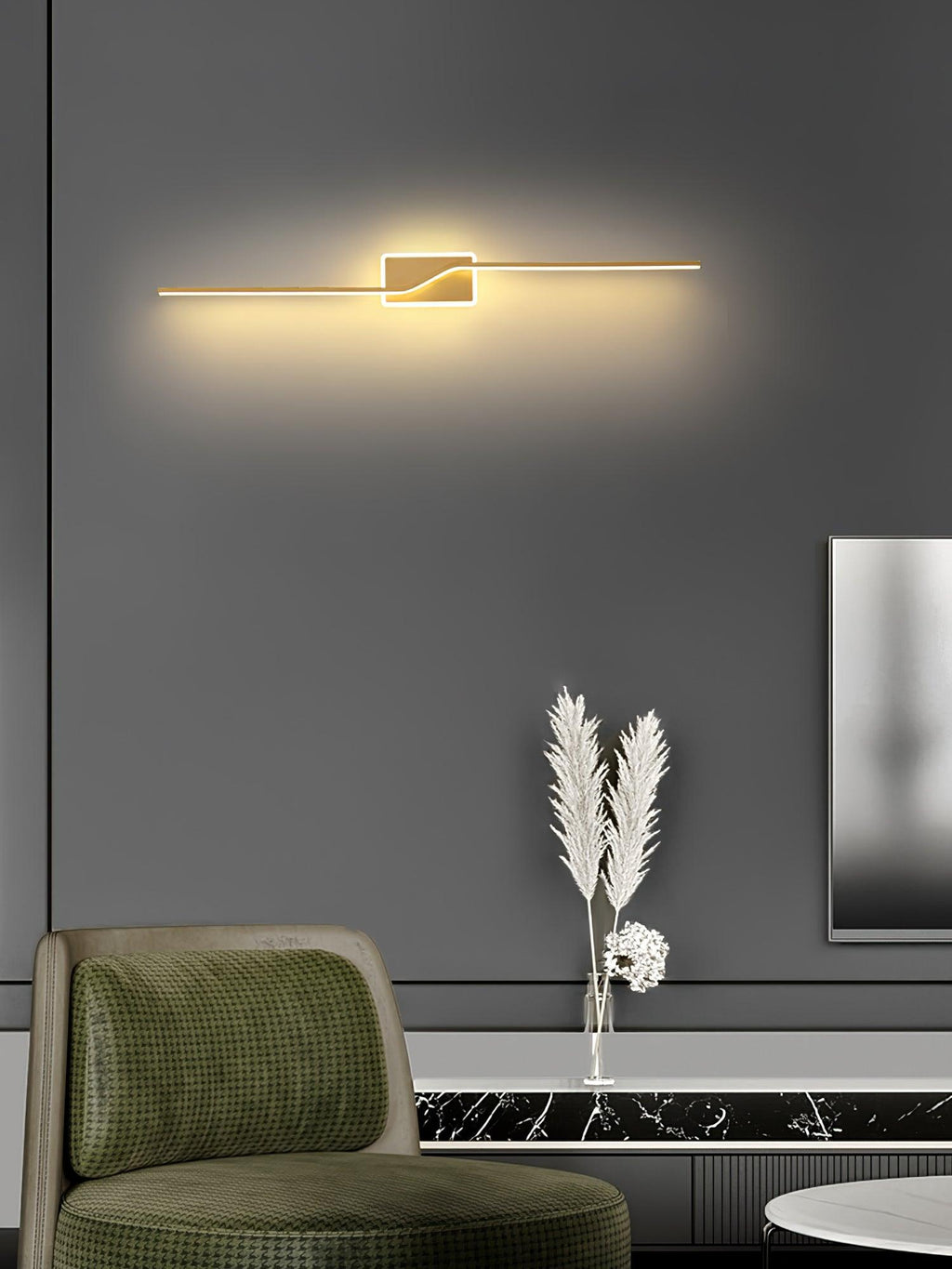 Linear Strip Wall Light, Hardwired Wall Sconce, detail 5