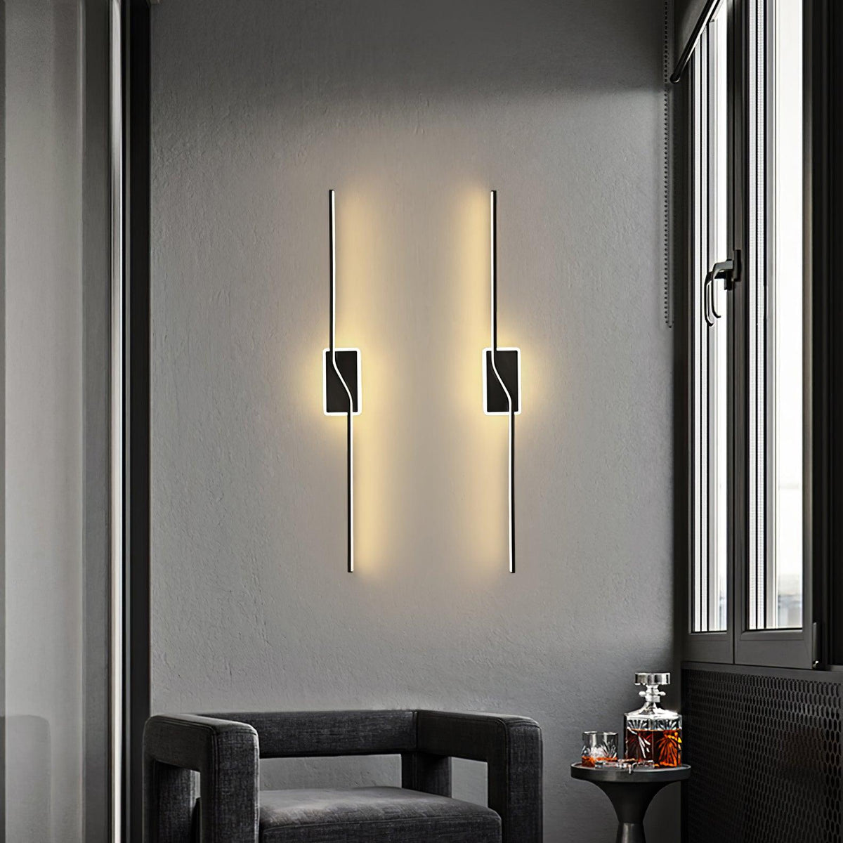 Linear Strip Wall Light, Hardwired Wall Sconce, detail 9