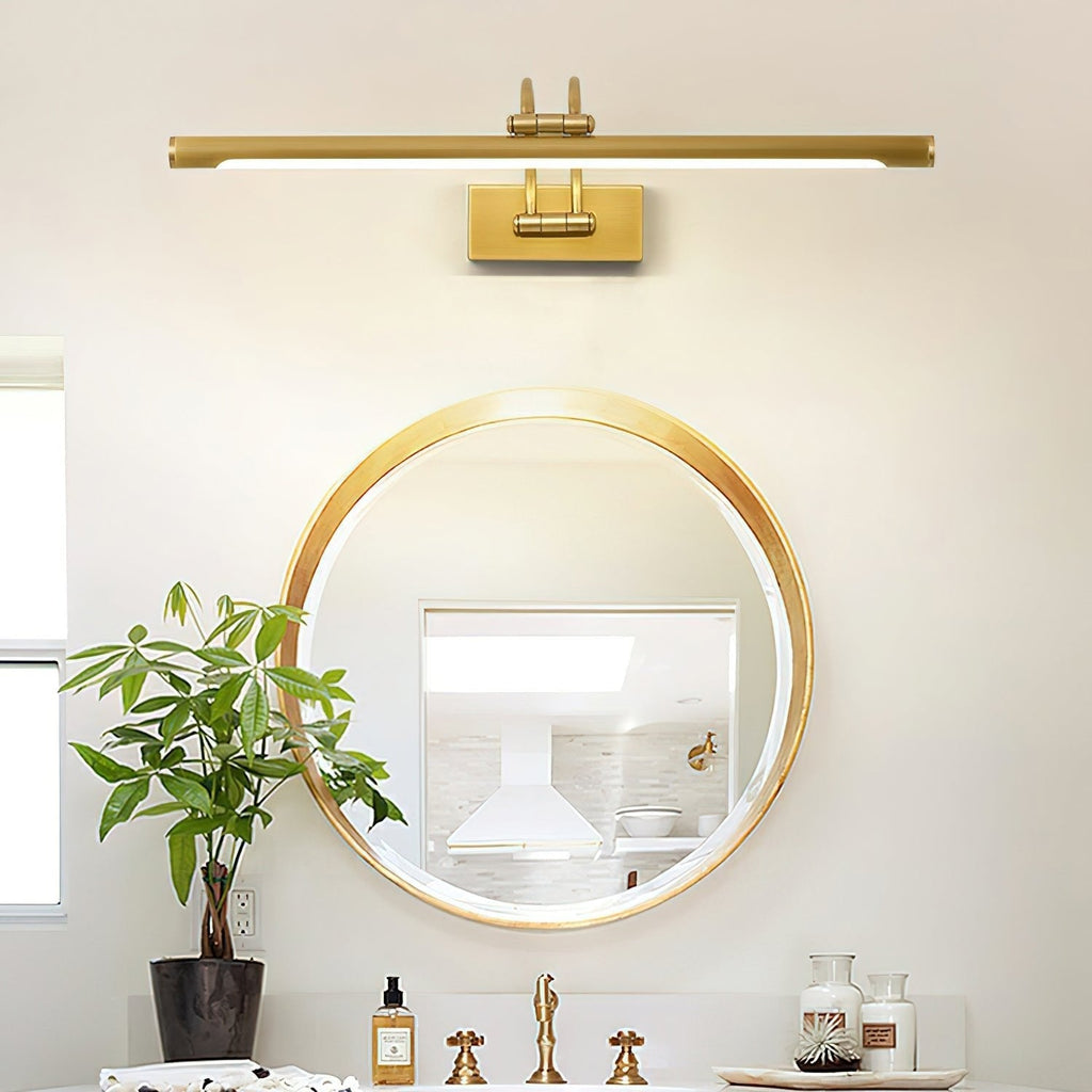 Linear Vanity Wall Fixture - L 17.7″ x H 7.1″ Brass, Bathroom Vanity Light, detail 2