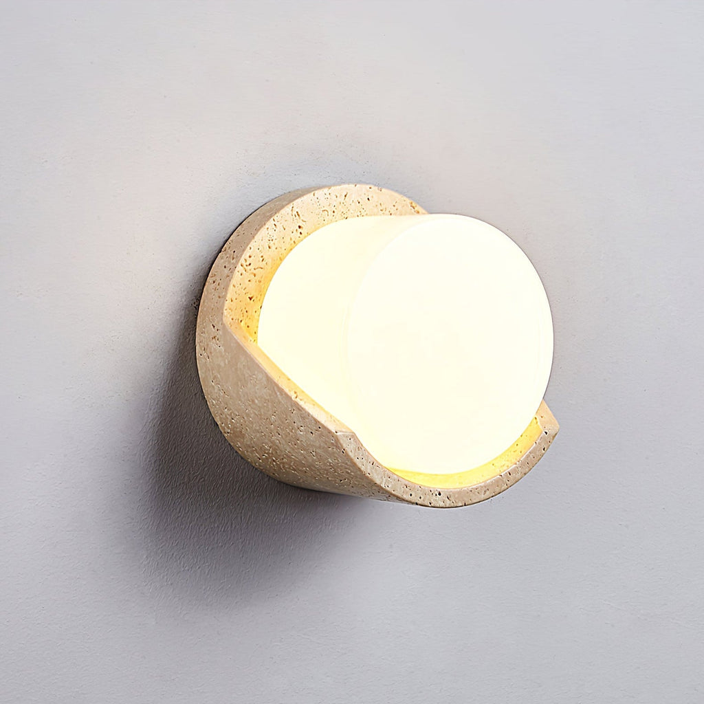 Linus Travertine Wall Light, Hardwired Wall Sconce, detail 4