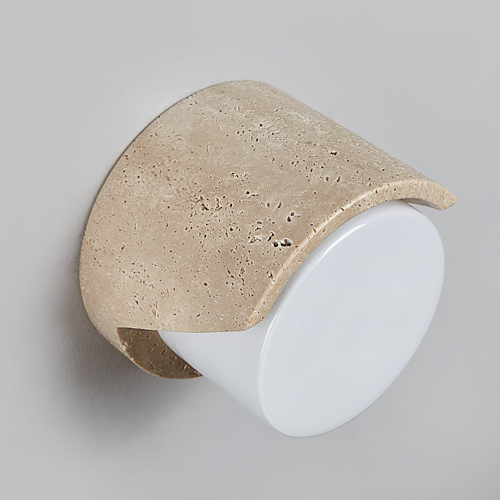 Linus Travertine Wall Light, Hardwired Wall Sconce, detail 5