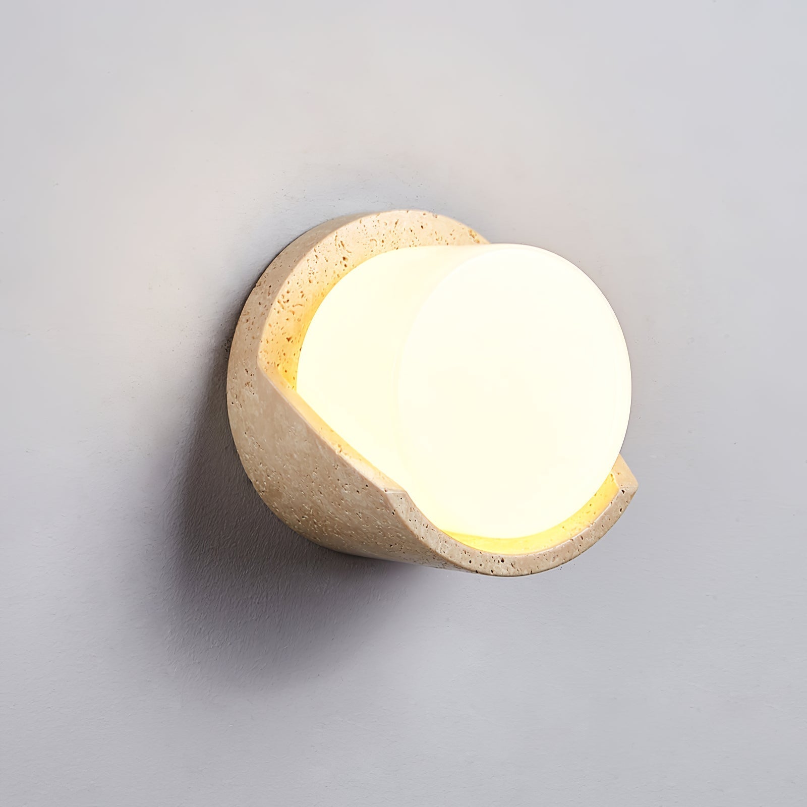 Linus Travertine Wall Light, Hardwired Wall Sconce, detail 6