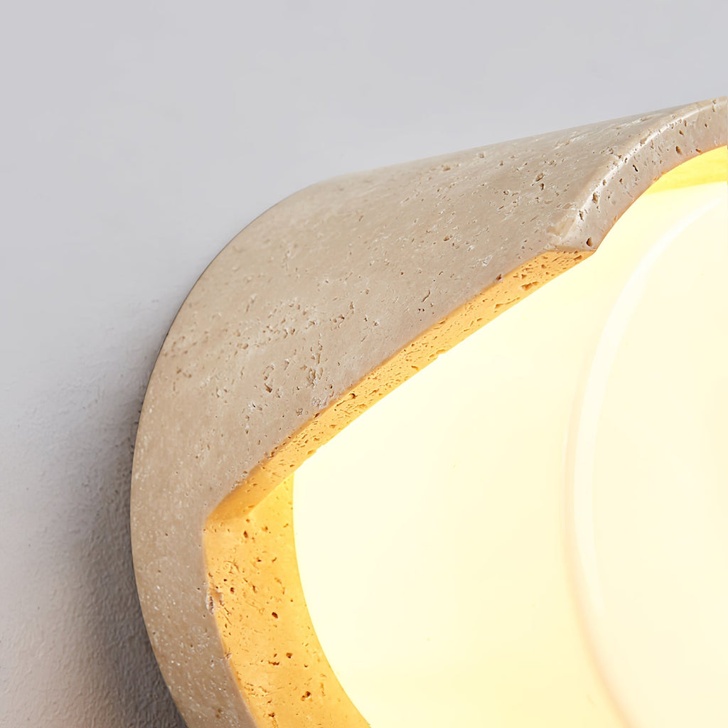 Linus Travertine Wall Light, Hardwired Wall Sconce, detail 7