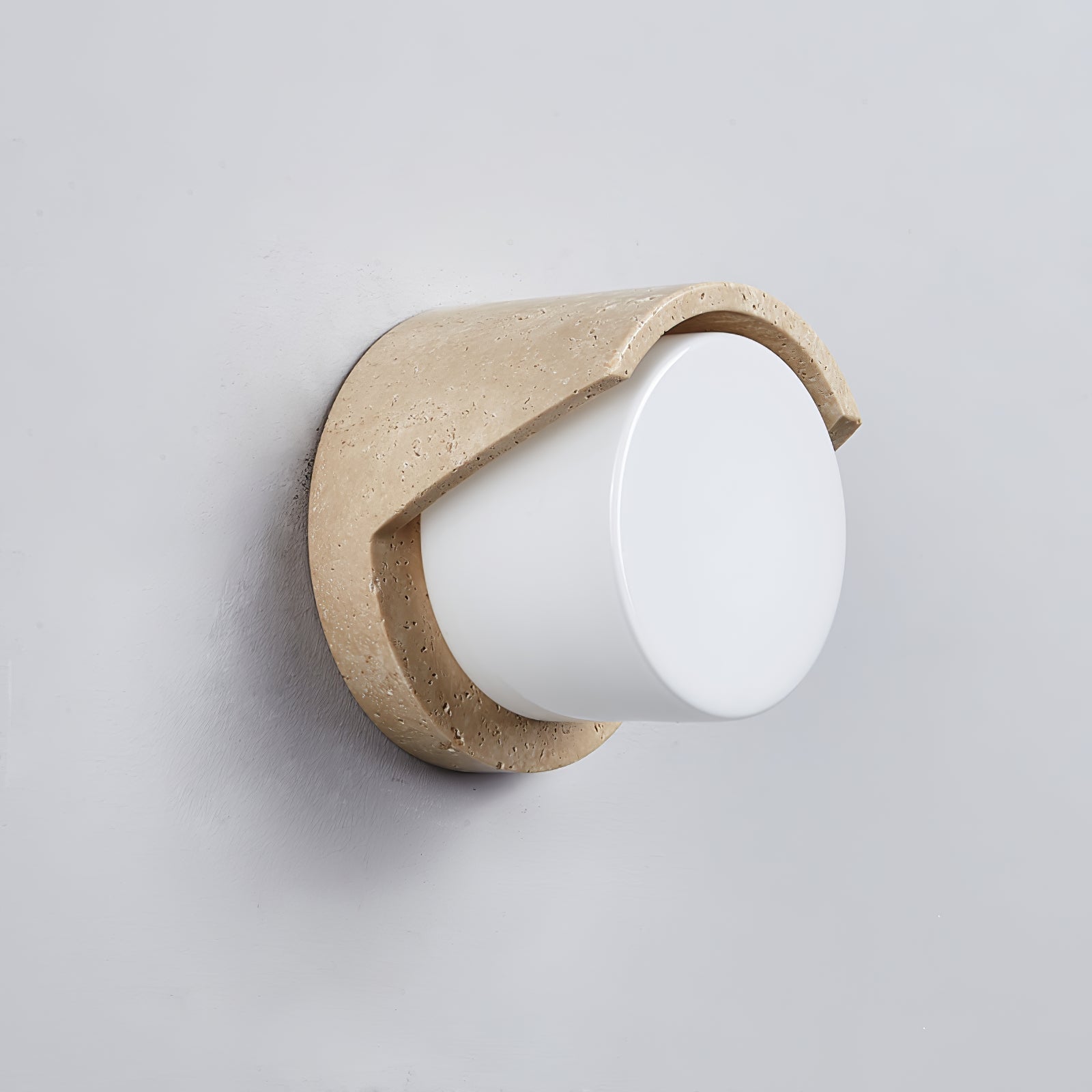 Linus Travertine Wall Light, Hardwired Wall Sconce, detail 8