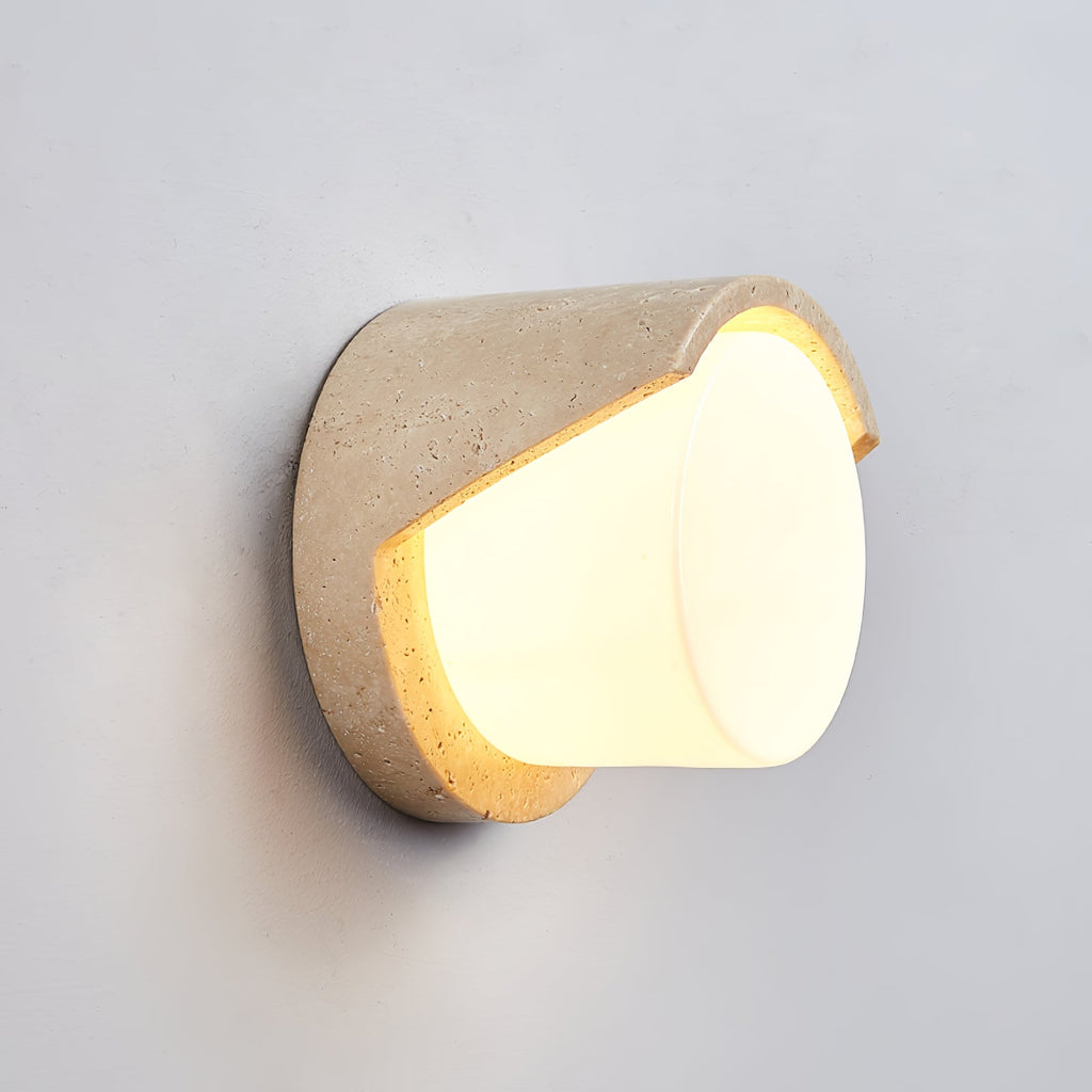 Linus Travertine Wall Light, Hardwired Wall Sconce, detail 9