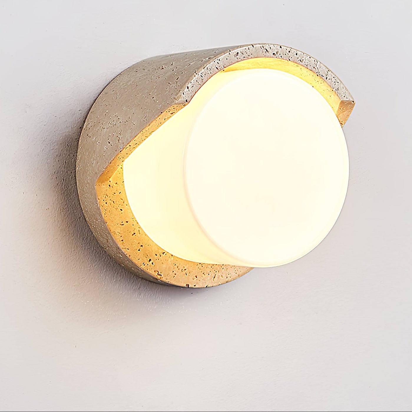 Linus Travertine Wall Light, Hardwired Wall Sconce, detail 10