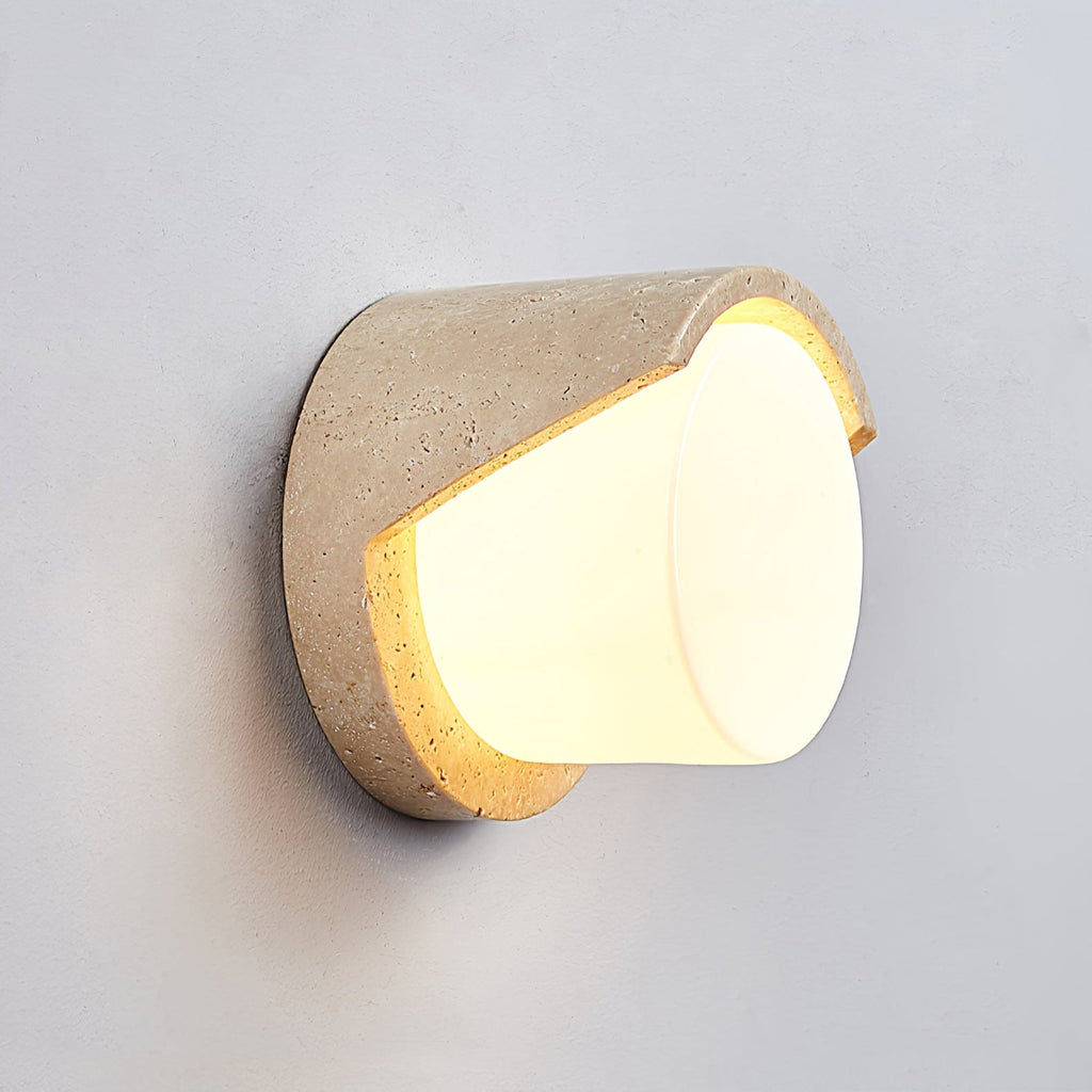 Linus Travertine Wall Light, Hardwired Wall Sconce, detail 2