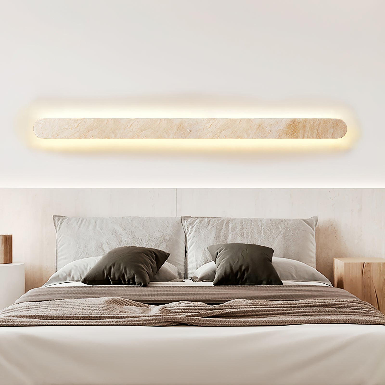 Lior Travertine Wall Light, Hardwired Wall Sconce, detail 13