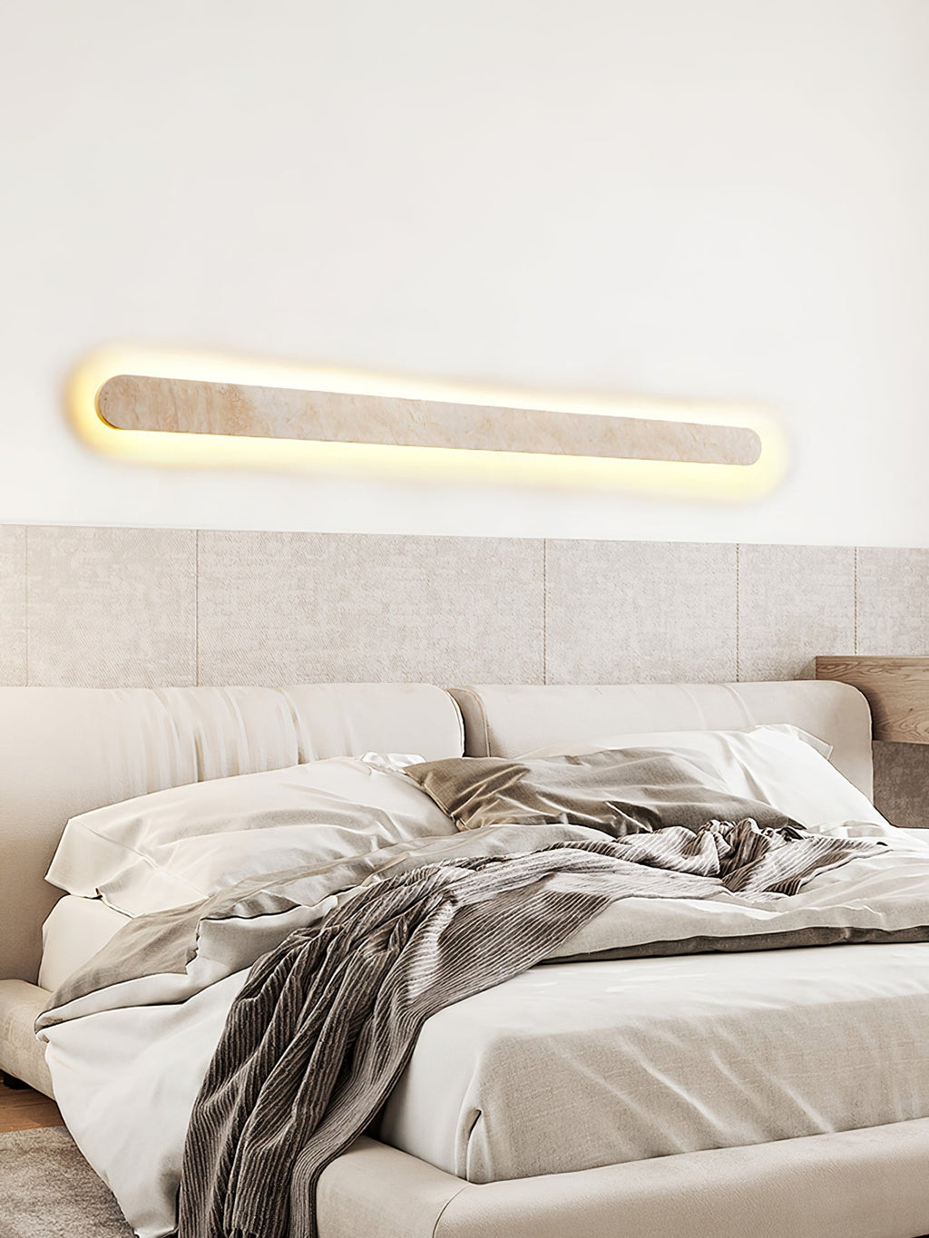 Lior Travertine Wall Light, Hardwired Wall Sconce, detail 14