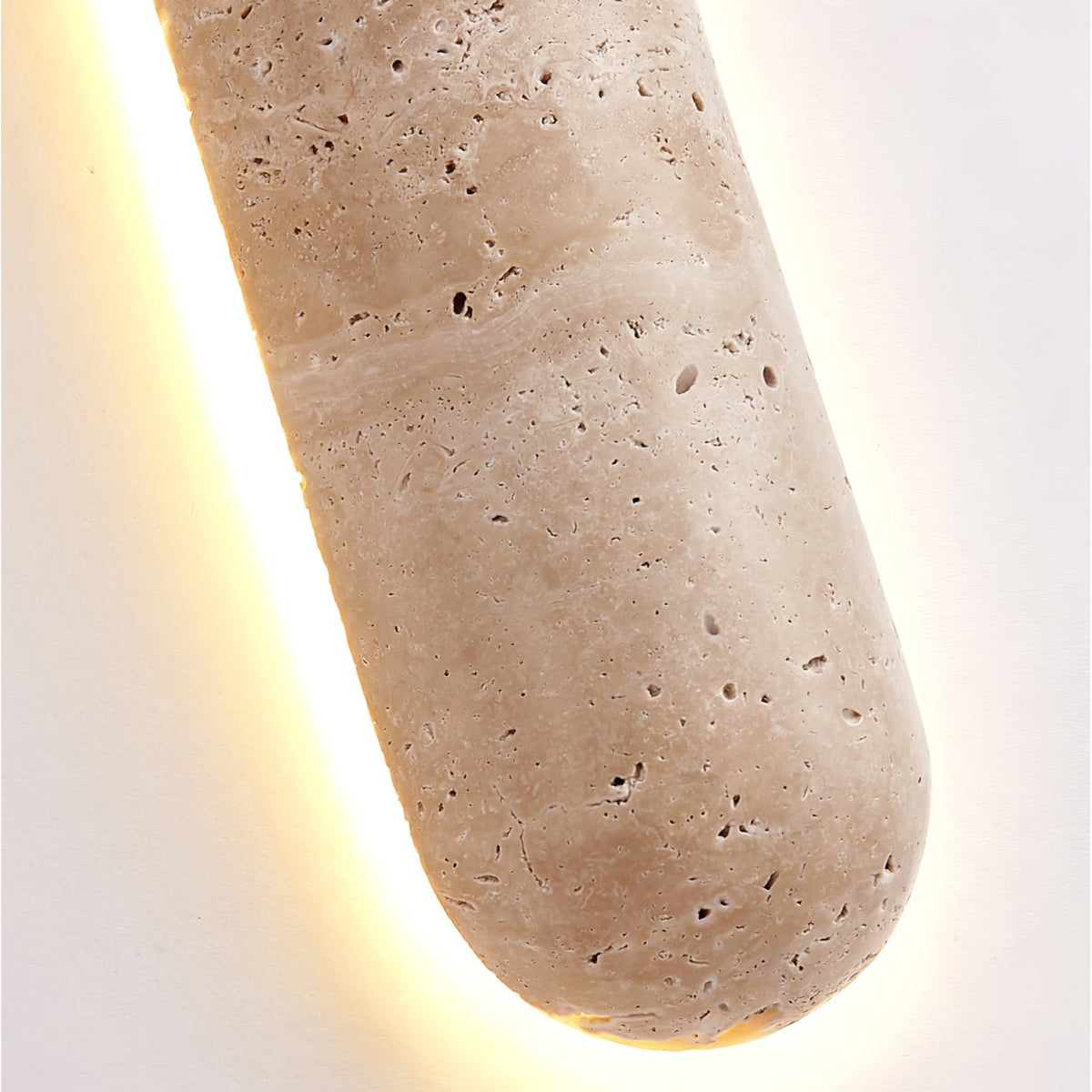 Liora Travertine Wall Light, Hardwired Wall Sconce, detail 9