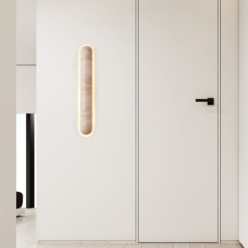 Liora Travertine Wall Light, Hardwired Wall Sconce, detail 12