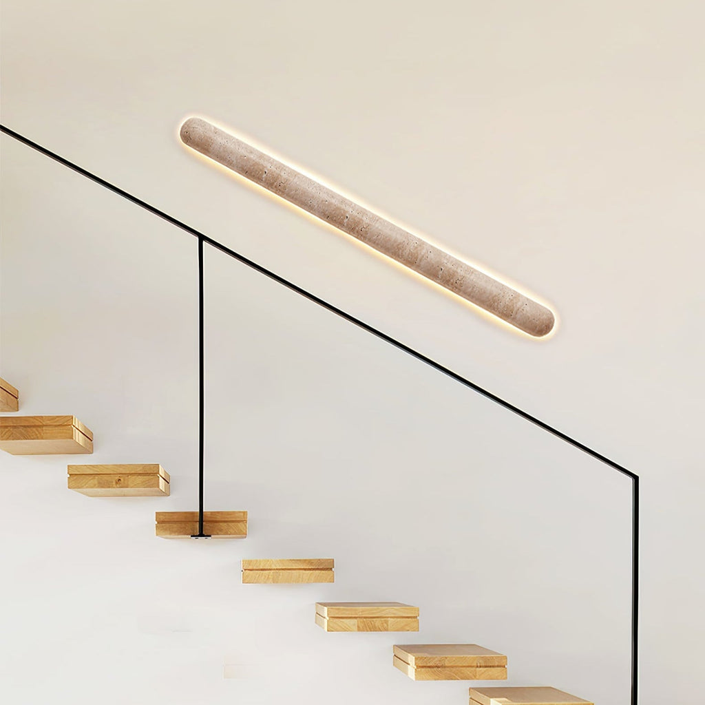 Liora Travertine Wall Light, Hardwired Wall Sconce, detail 14