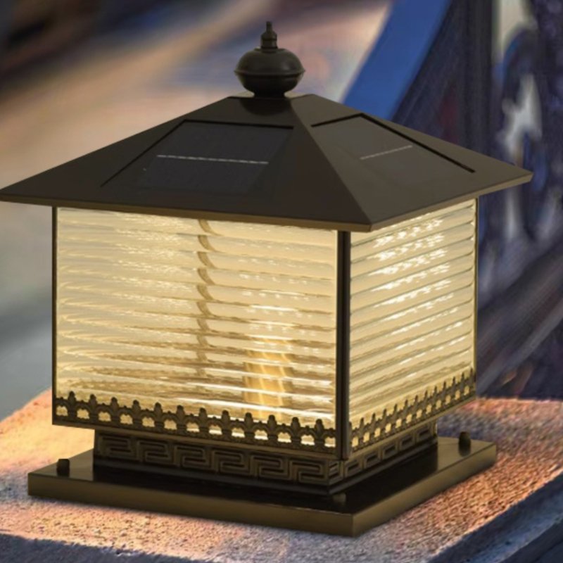 Liora Solar Pagoda Exterior Light, Outdoor Wall Light, detail 3