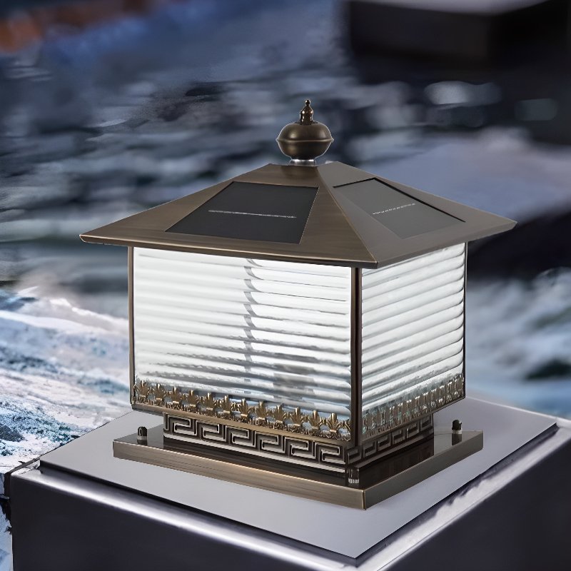 Liora Solar Pagoda Exterior Light, Outdoor Wall Light, detail 2