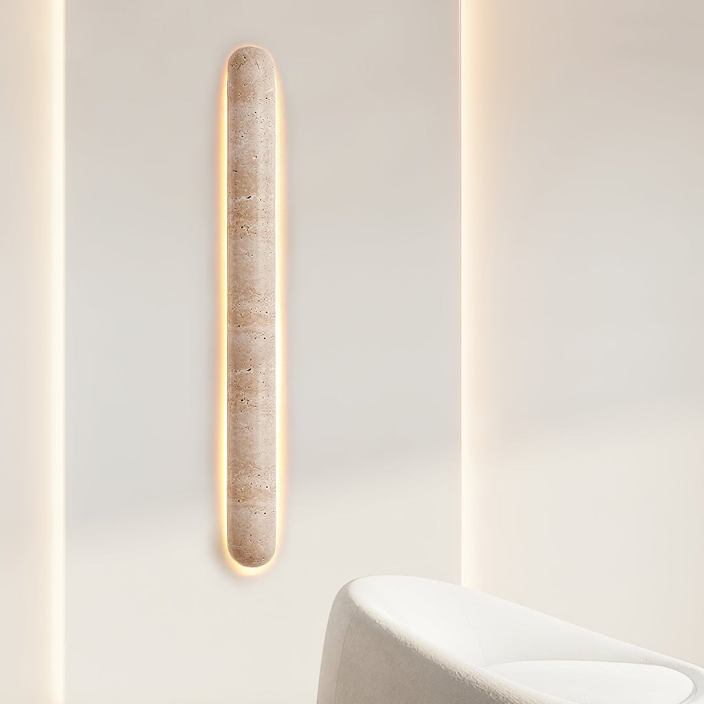 Liora Travertine Wall Light, Hardwired Wall Sconce, detail 3