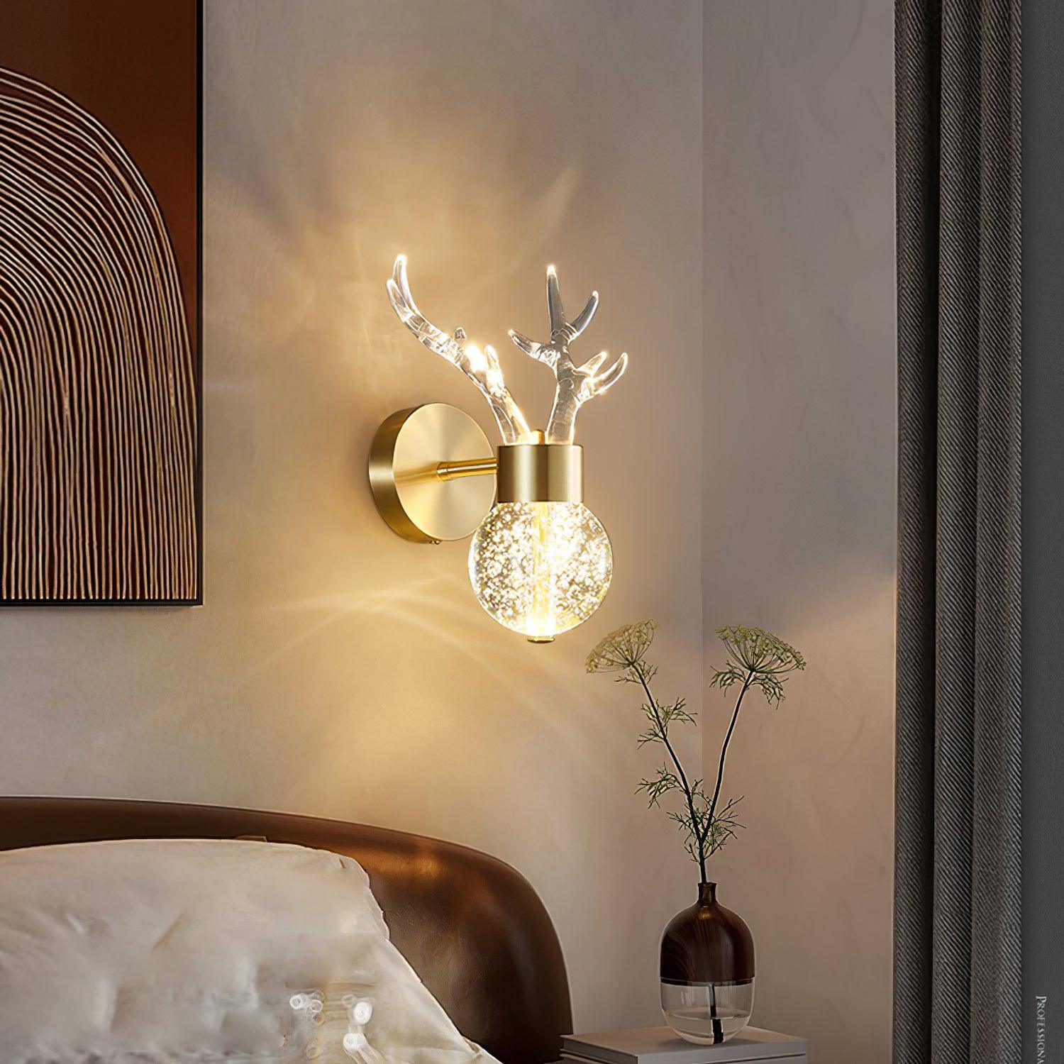 Little Deer Wall Light, Bedroom Wall Sconce, detail 3