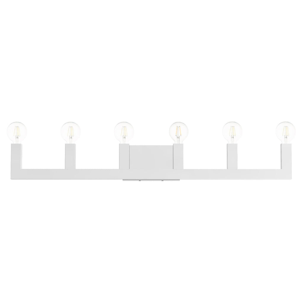 Solna 43 Inch 6 Light Bath Vanity Fixture, Bathroom Vanity Light, Height: 5.63 Inches