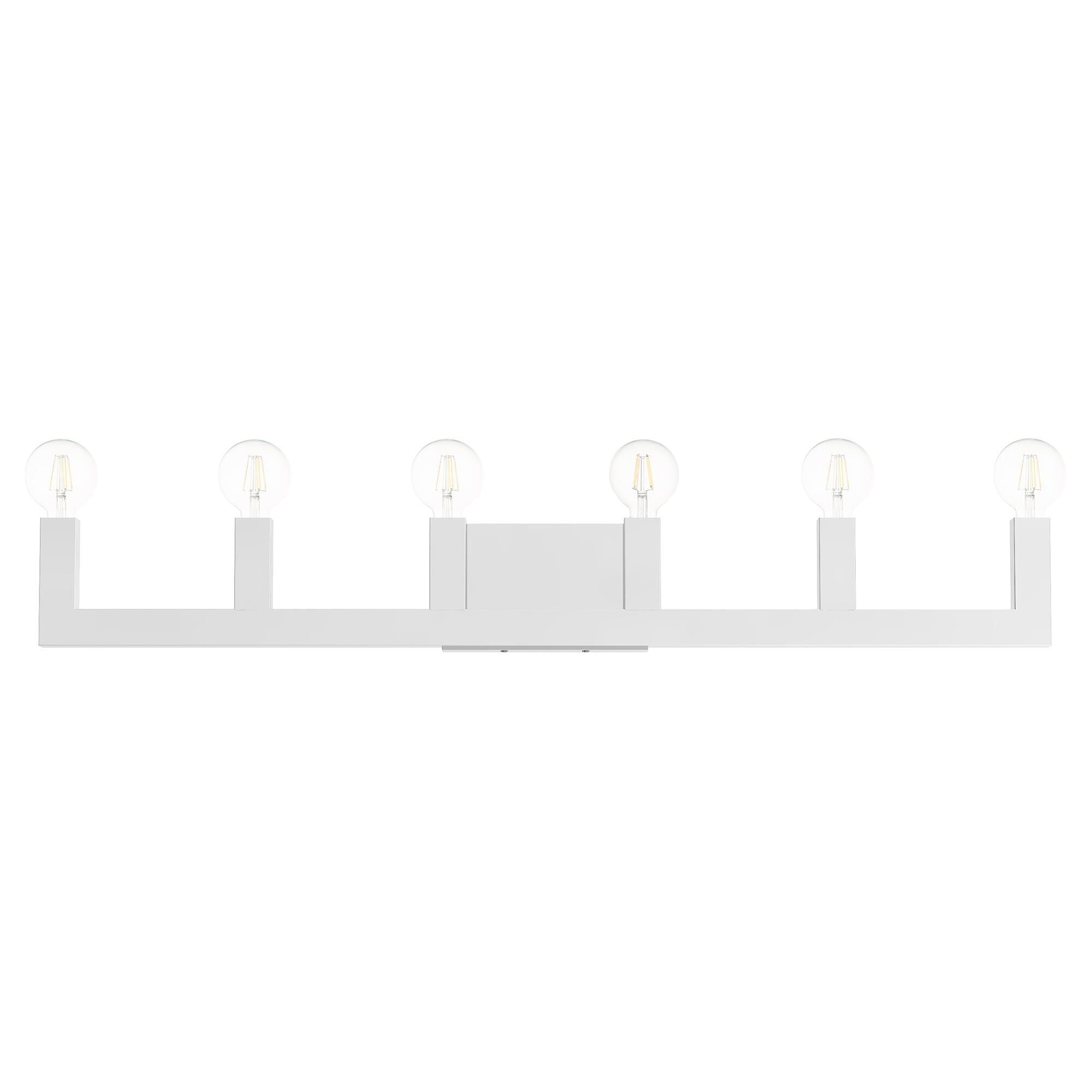 Solna 43 Inch 6 Light Bath Vanity Fixture, Bathroom Vanity Light, Height: 5.63 Inches