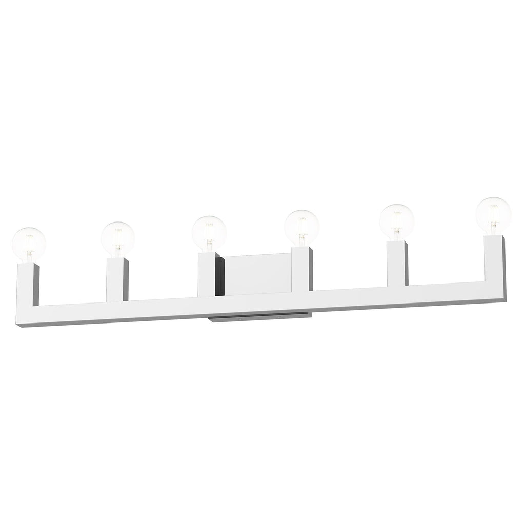 Solna 43 Inch 6 Light Bath Vanity Fixture, Bathroom Vanity Light, detail 18