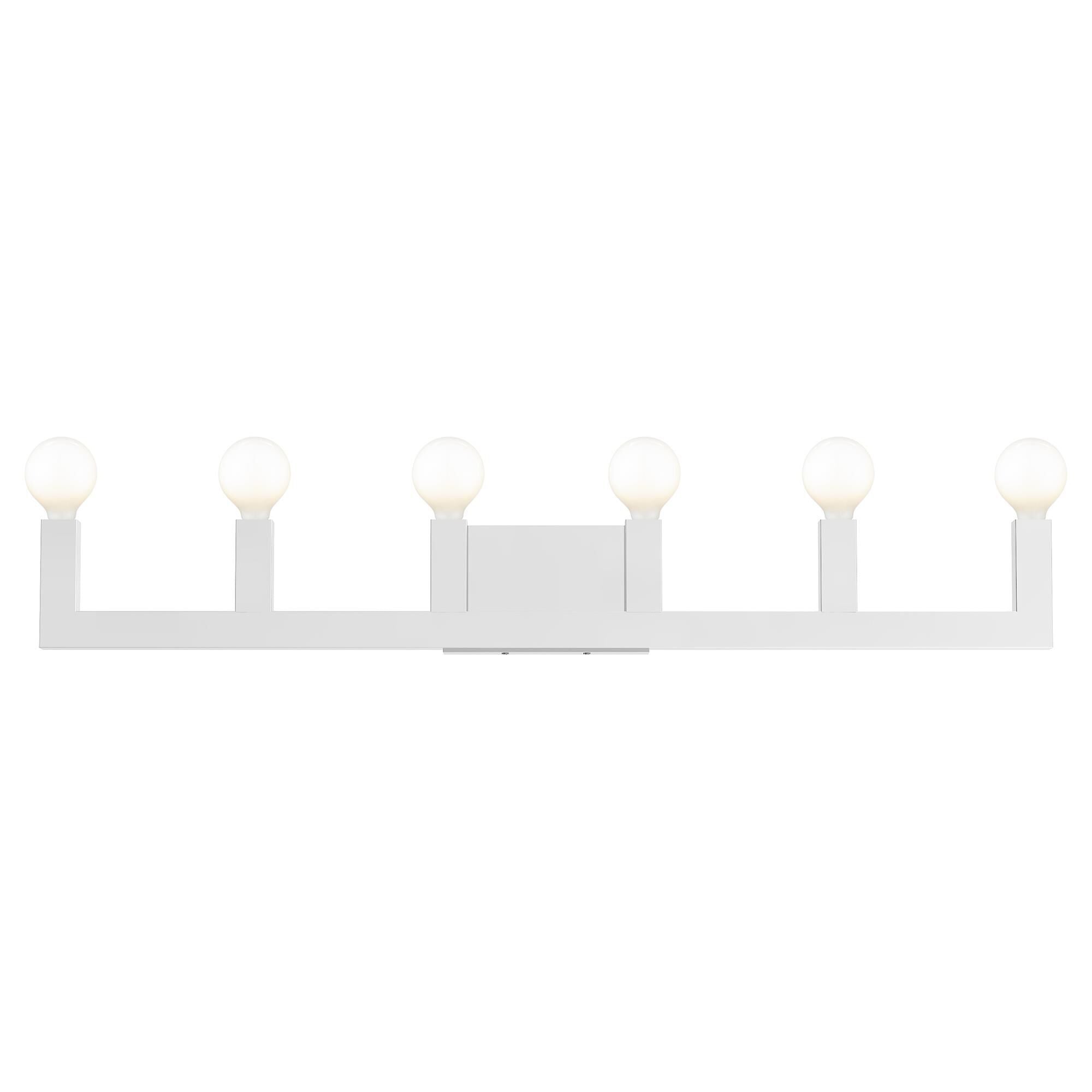 Solna 43 Inch 6 Light Bath Vanity Fixture, Bathroom Vanity Light, detail 20