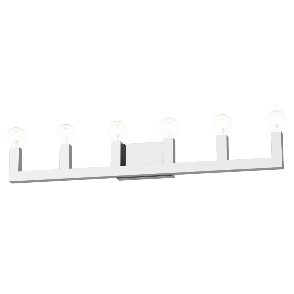 Solna 43 Inch 6 Light Bath Vanity Fixture, Bathroom Vanity Light, detail 24
