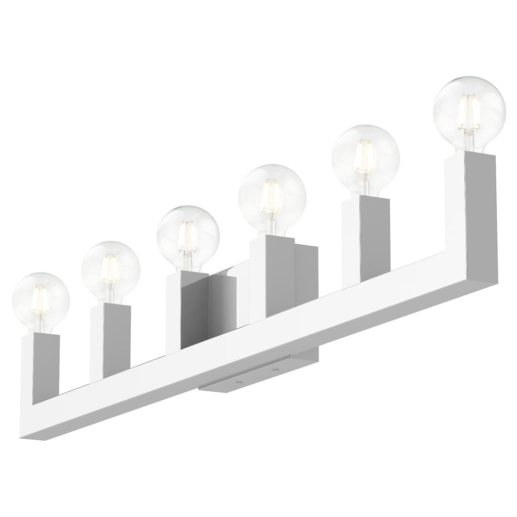 Solna 43 Inch 6 Light Bath Vanity Fixture, Bathroom Vanity Light, detail 25
